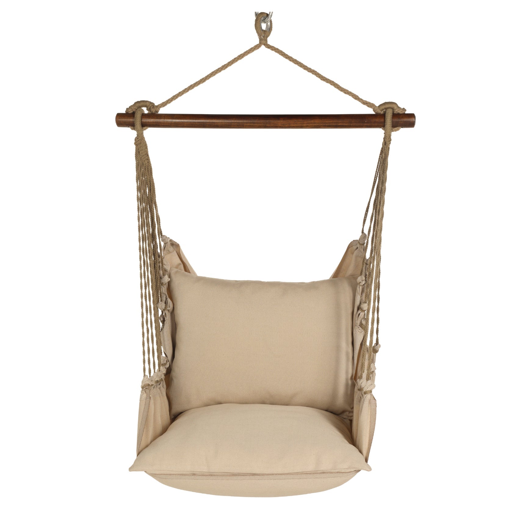 Latte Solid Outdoor Hammock Swing Set (4 - Piece with Pillow) - Good Directions