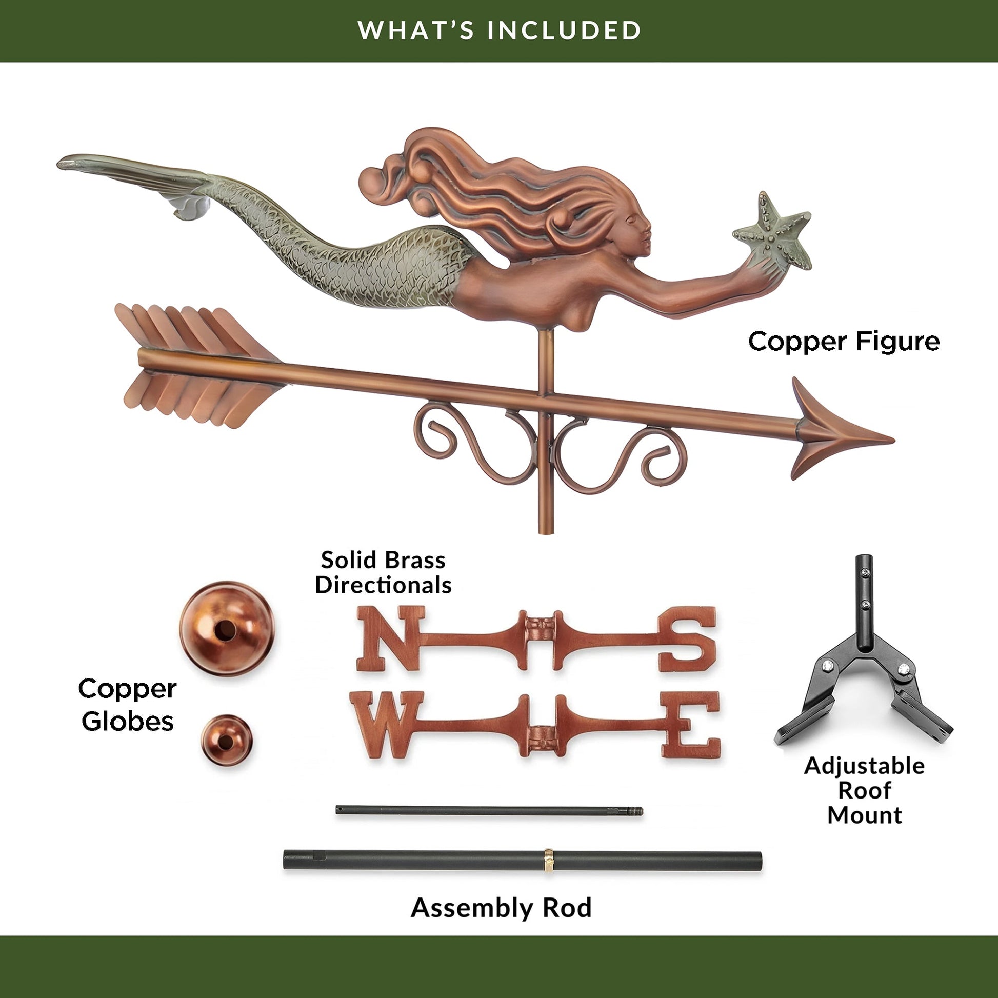 Little Mermaid Weathervane - Good Directions