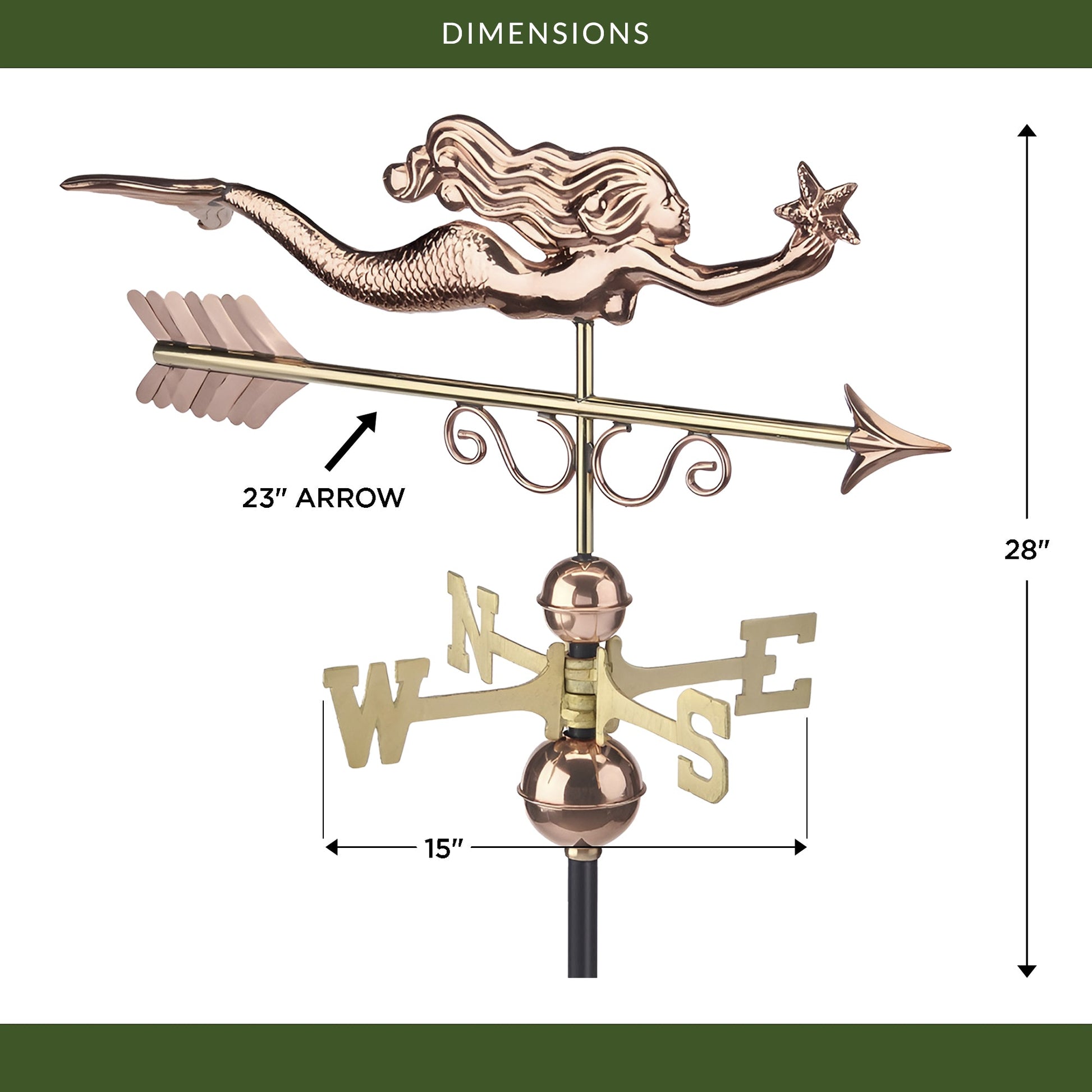 Little Mermaid Weathervane - Good Directions