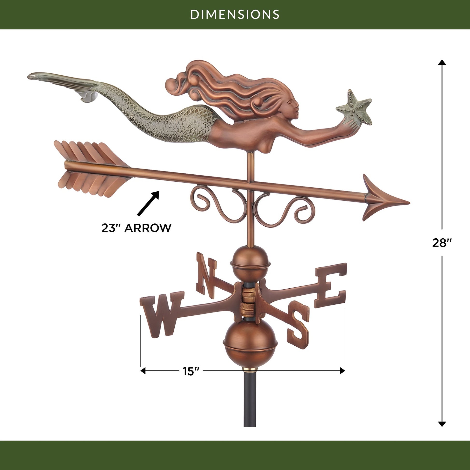 Little Mermaid Weathervane - Good Directions