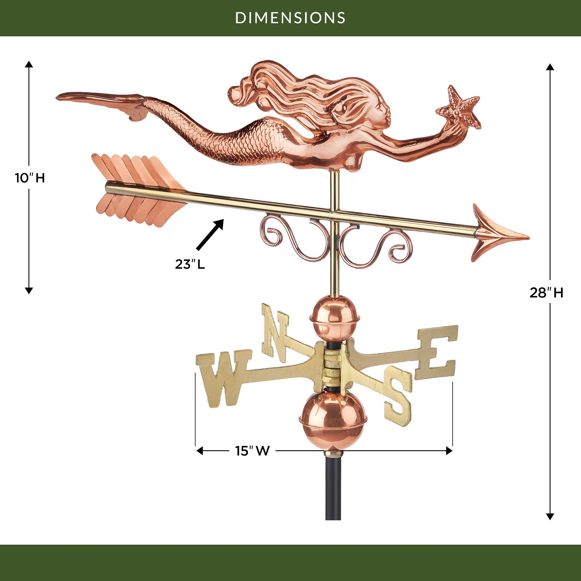 Little Mermaid Weathervane - Good Directions