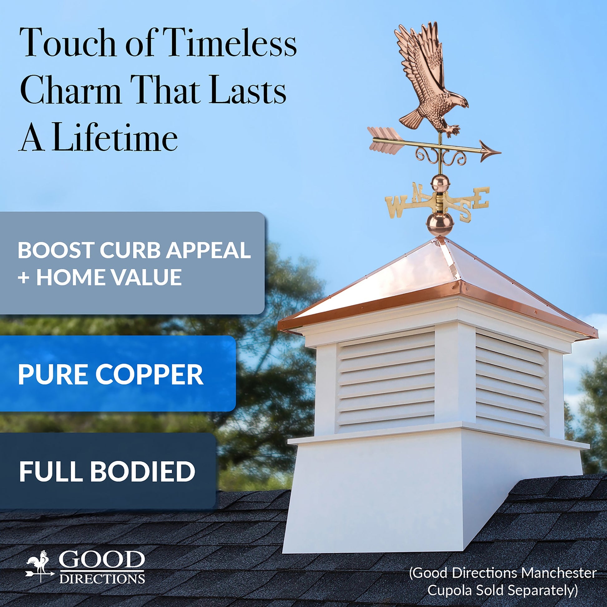 Majestic Eagle Weathervane - Good Directions