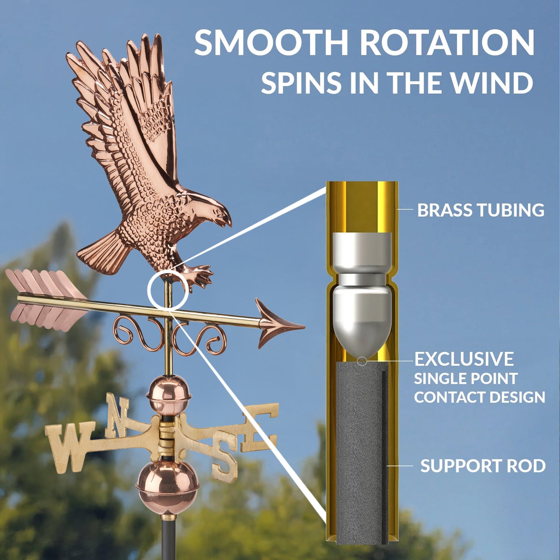 Majestic Eagle Weathervane - Good Directions