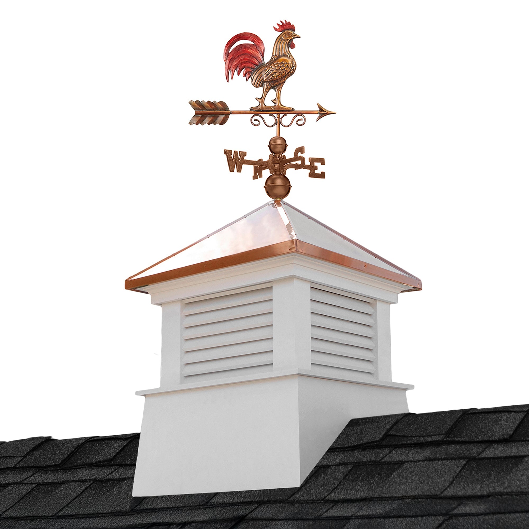 Manchester Vinyl Cupola Set – Copper Roof & Red Rooster - Good Directions