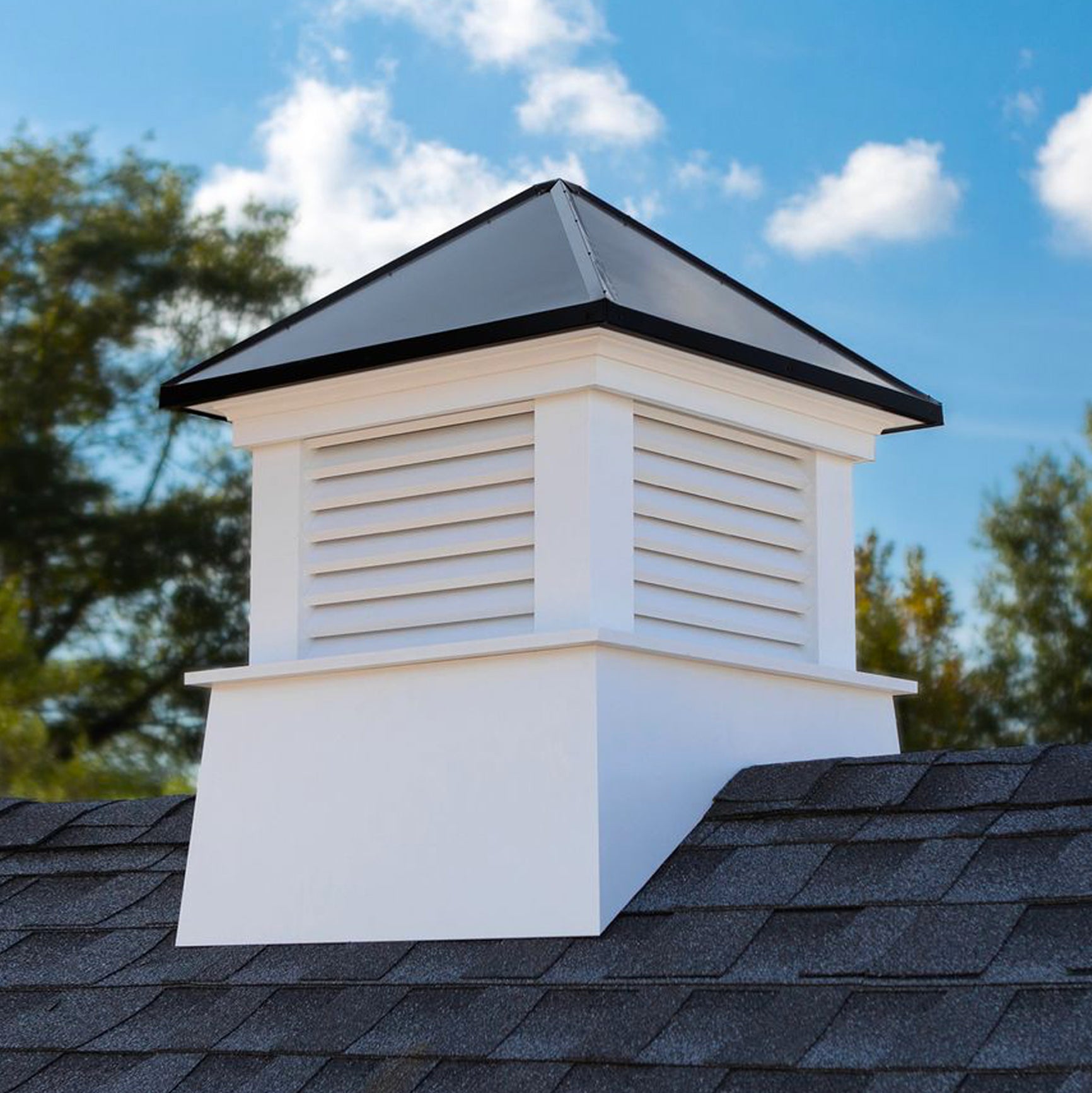 Manchester Vinyl Cupola with Black Aluminum Roof - Good Directions