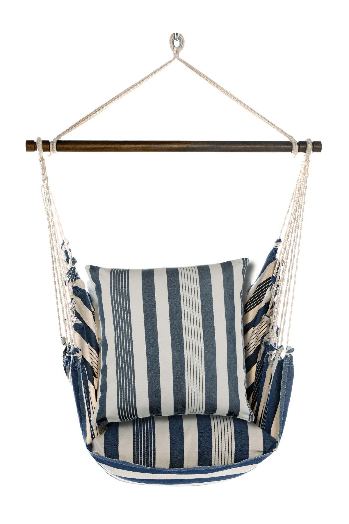 Marina Stripe Outdoor Hammock Swing Set (4 - Piece with Pillow) - Good Directions