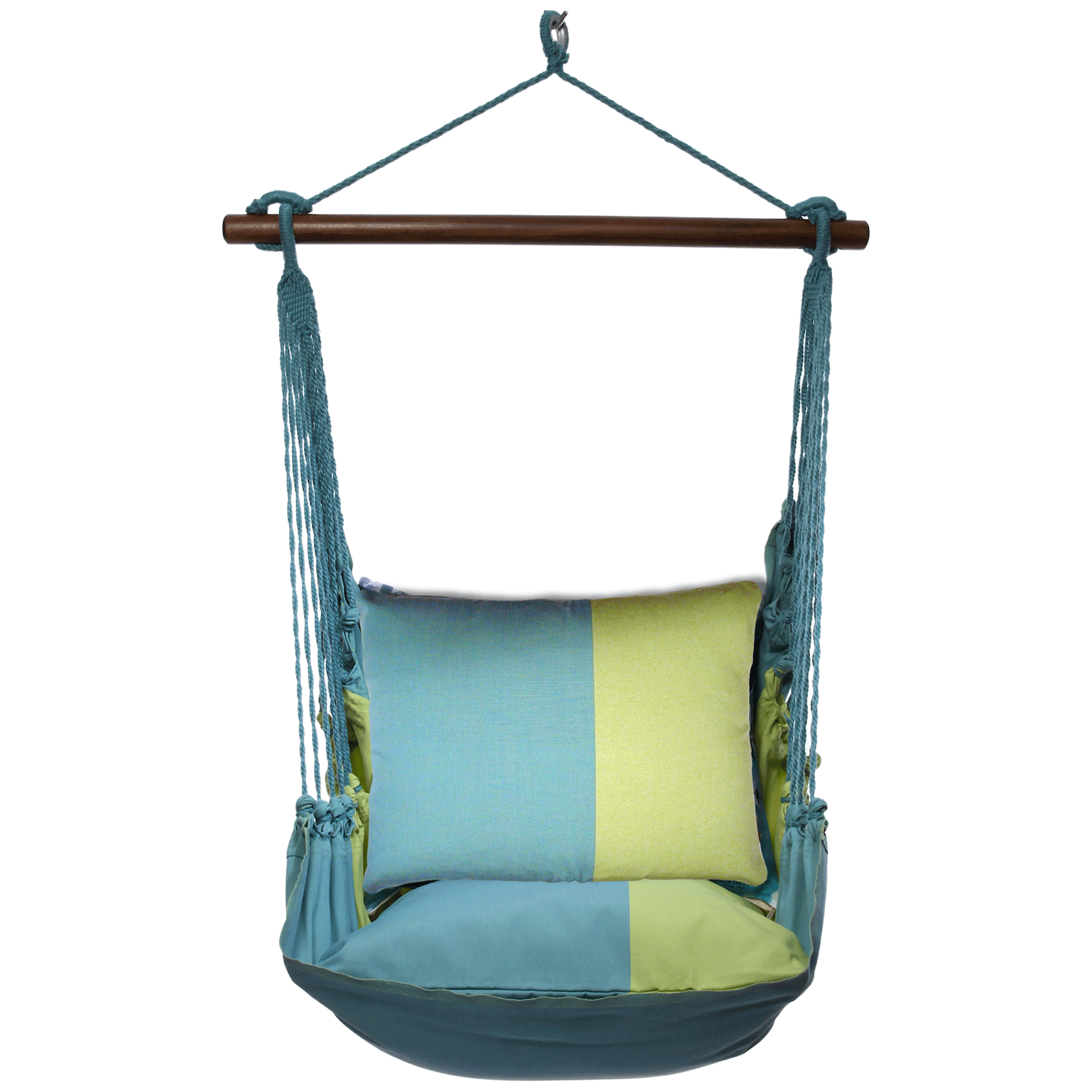 Meadow Mist Stripe Outdoor Hammock Swing Set (4 - Piece with Pillow) - Good Directions