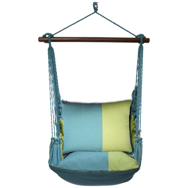 Meadow Mist Stripe Outdoor Hammock Swing Set (4 - Piece with Pillow) - Good Directions