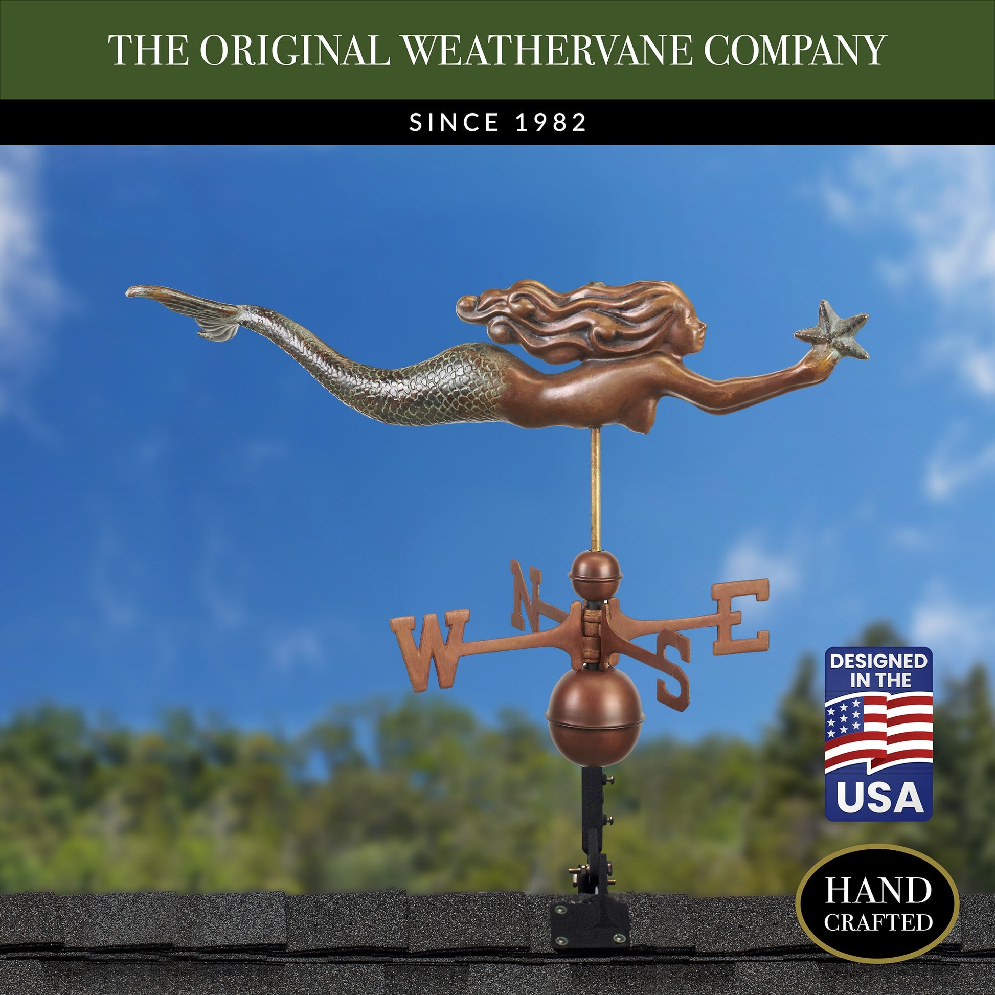 Mermaid with Starfish Weathervane - Good Directions