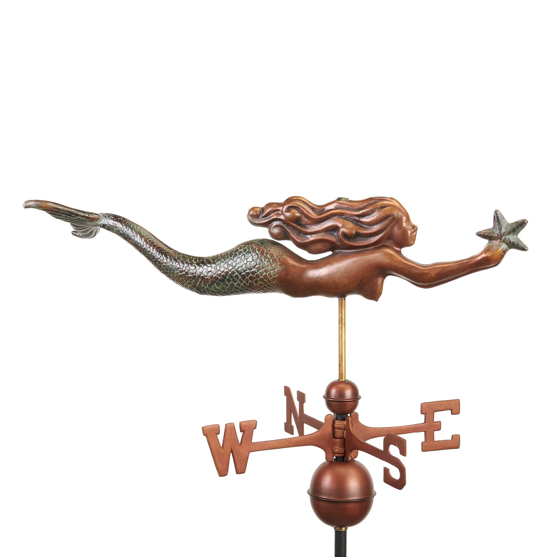 Mermaid with Starfish Weathervane - Good Directions