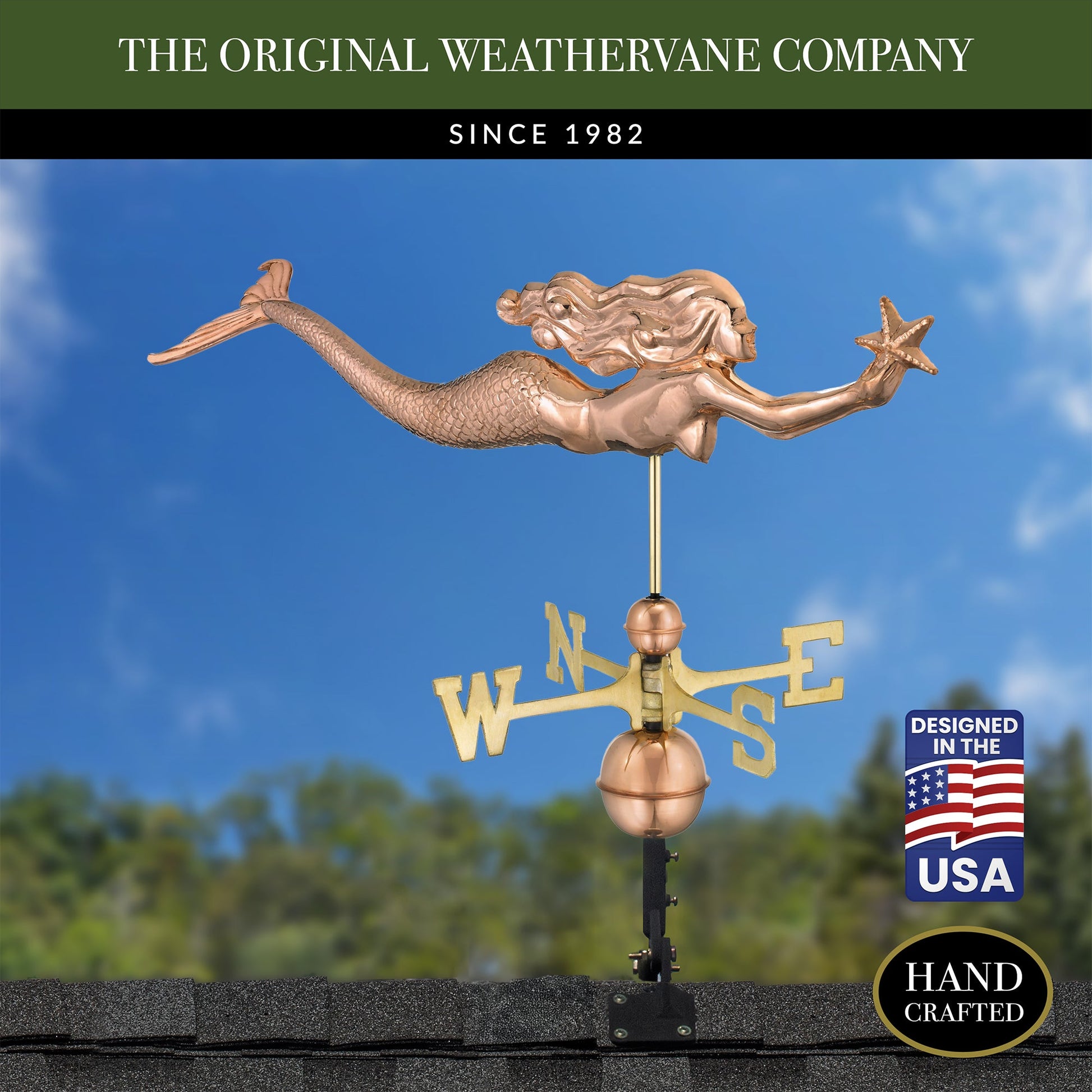 Mermaid with Starfish Weathervane - Good Directions