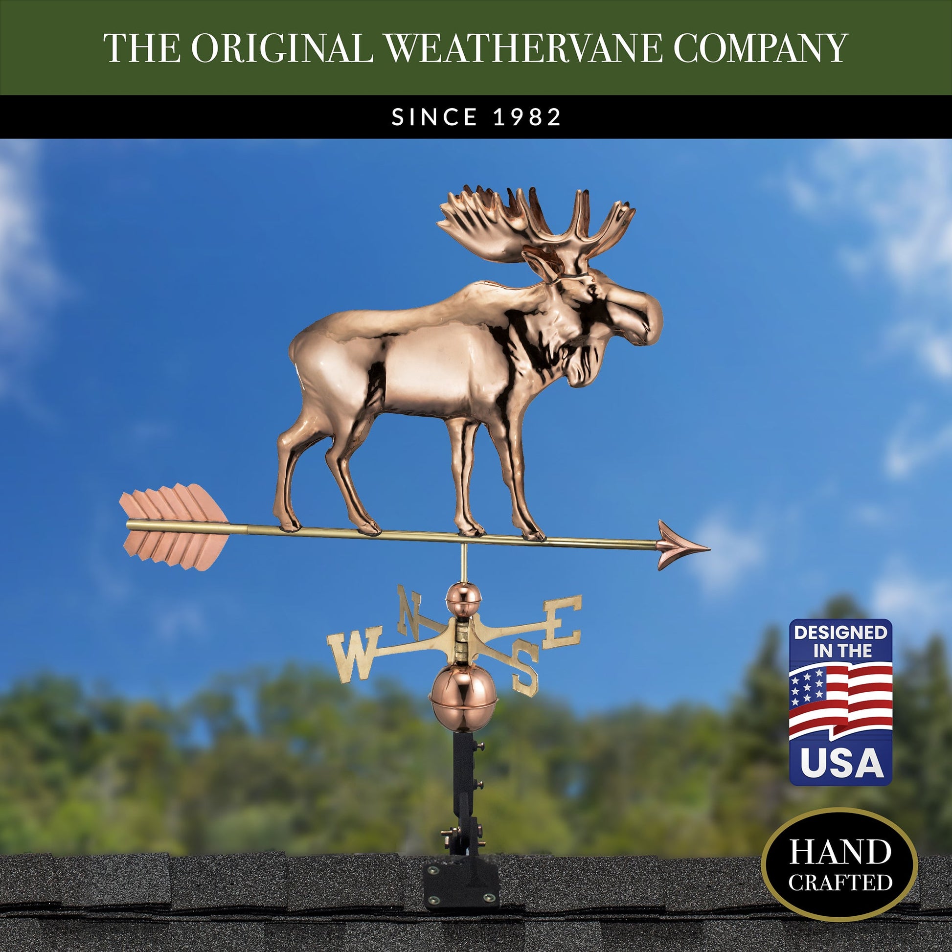Moose Weathervane with Arrow - Good Directions