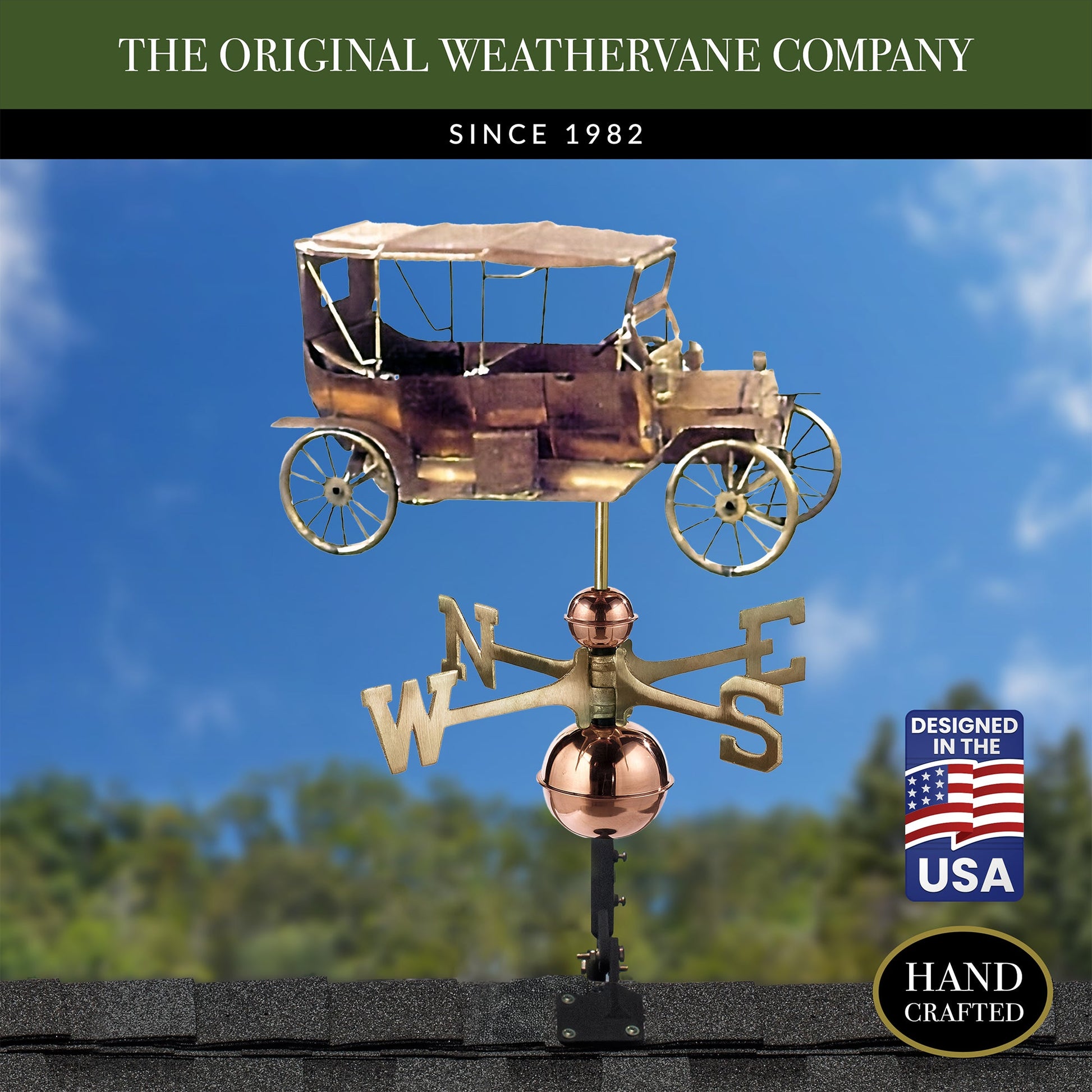 Old Tyme Car Weathervane - Good Directions