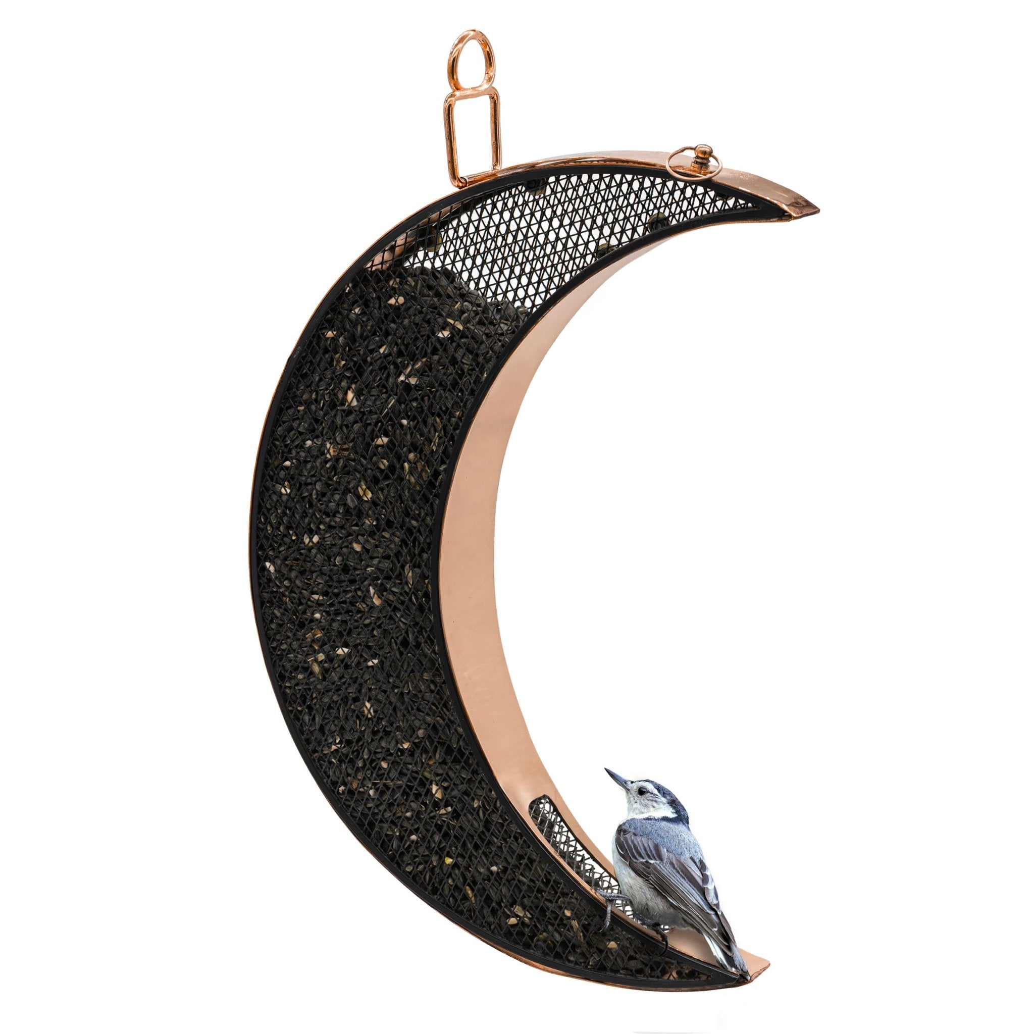 Over The Moon Copper Bird Feeder, With Mesh Panels - Good Directions