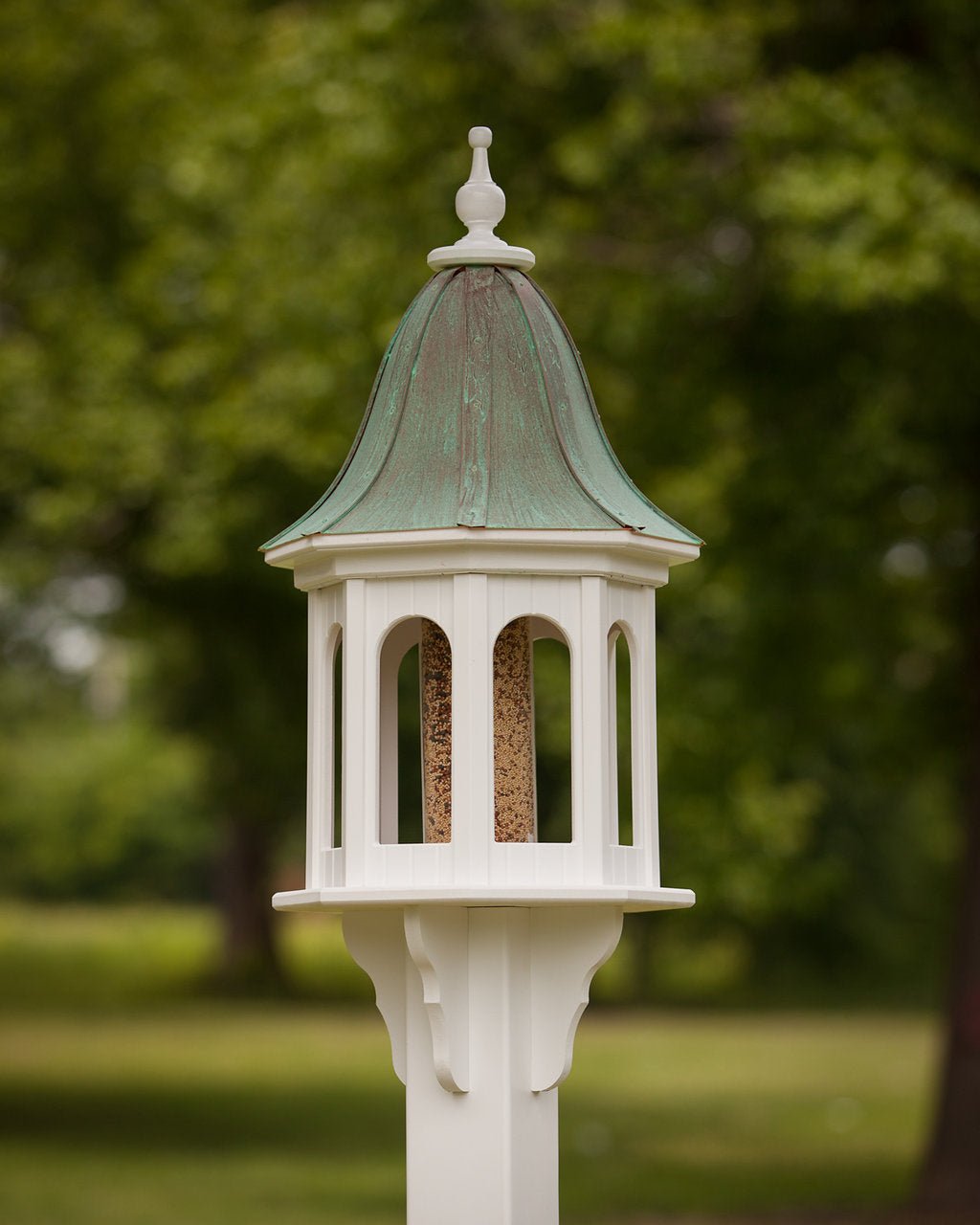 Pavilion Bird Feeder – Aged Copper Roof - Good Directions