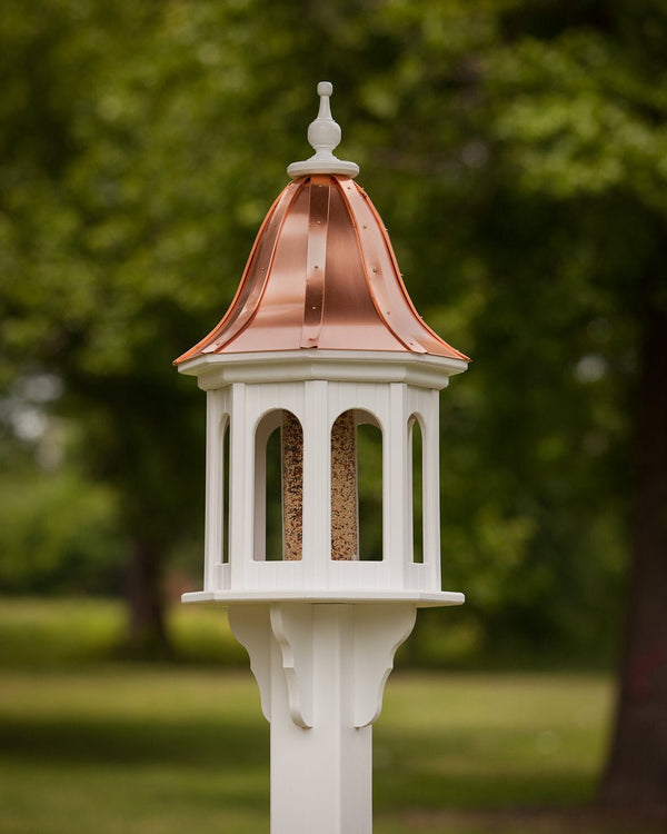 Pavilion Bird Feeder – Polished Copper Roof - Good Directions