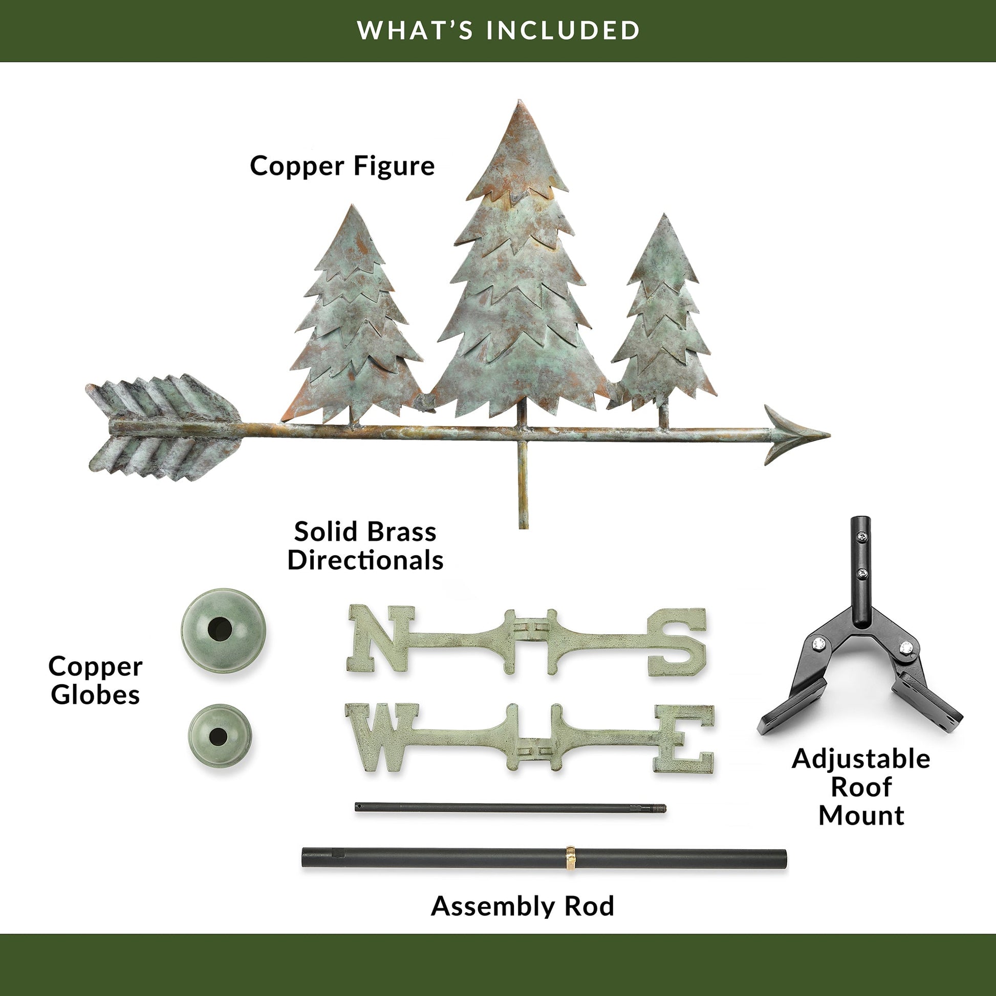 Pine Trees Weathervane - Good Directions