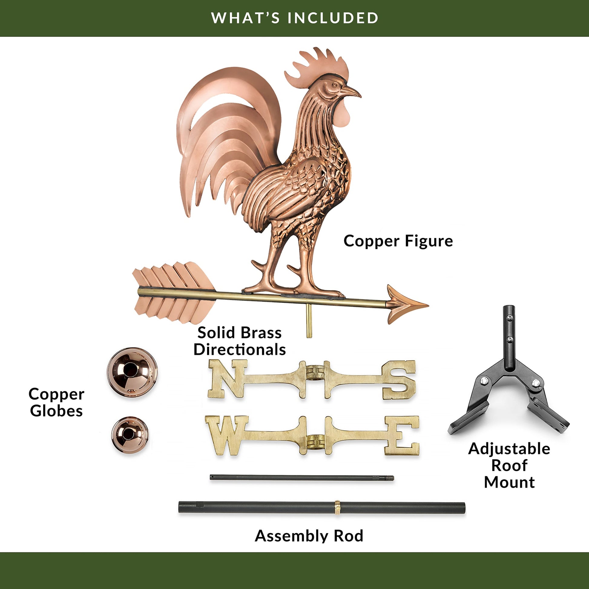 Proud Rooster Weathervane - Good Directions