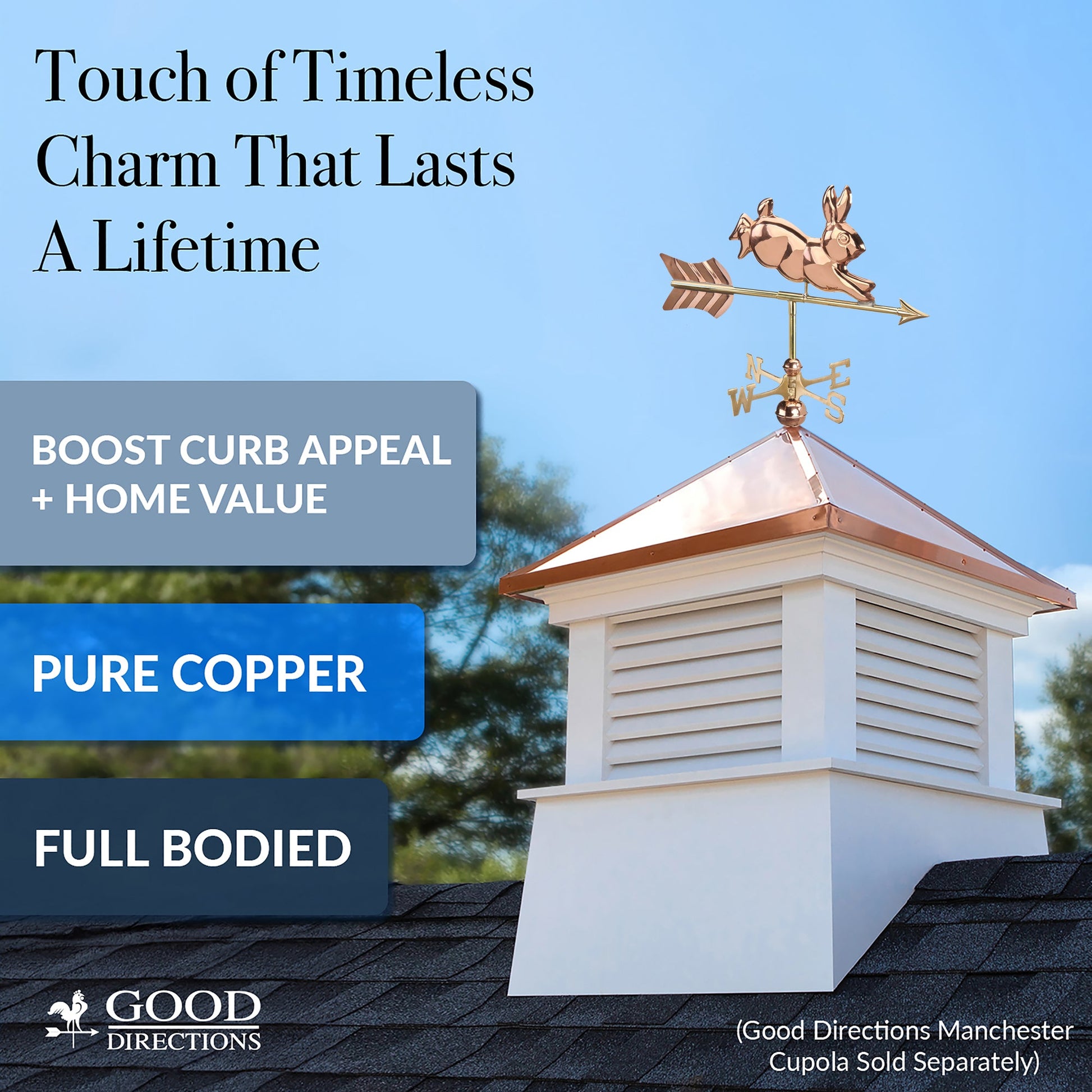 Rabbit Cottage Weathervane - Good Directions