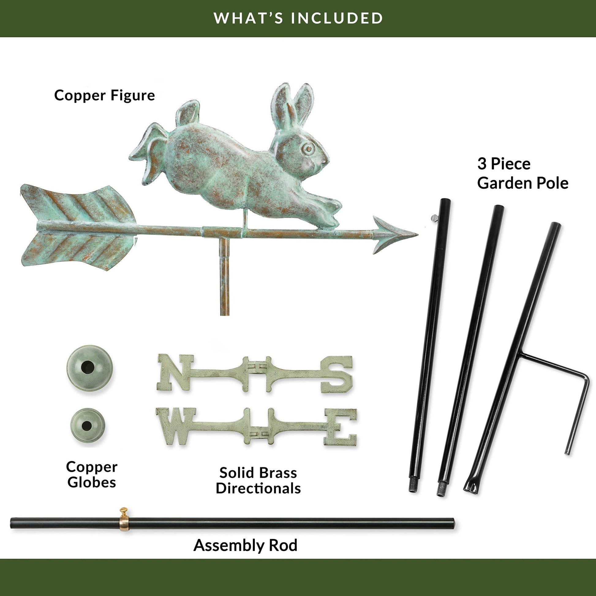 Rabbit Garden Weathervane - Good Directions