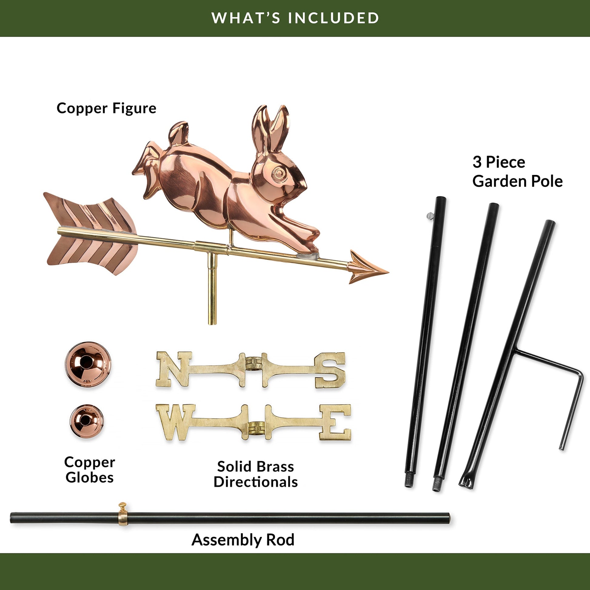 Rabbit Garden Weathervane - Good Directions
