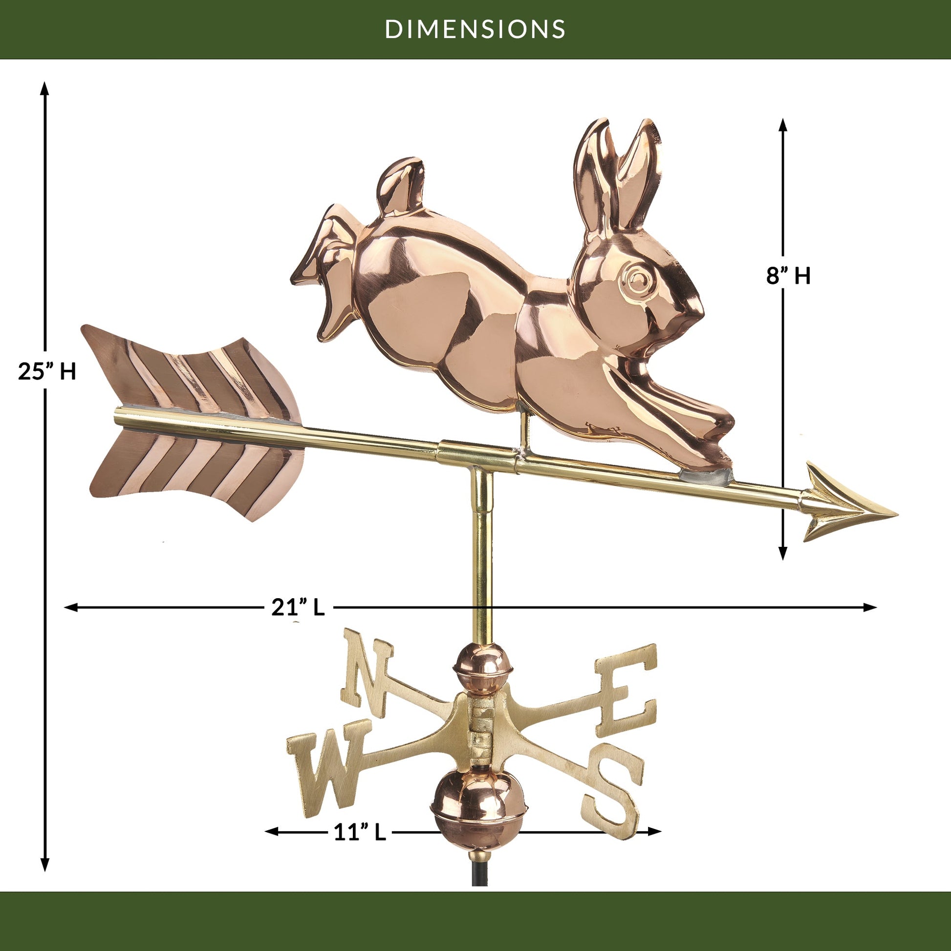 Rabbit Garden Weathervane - Good Directions