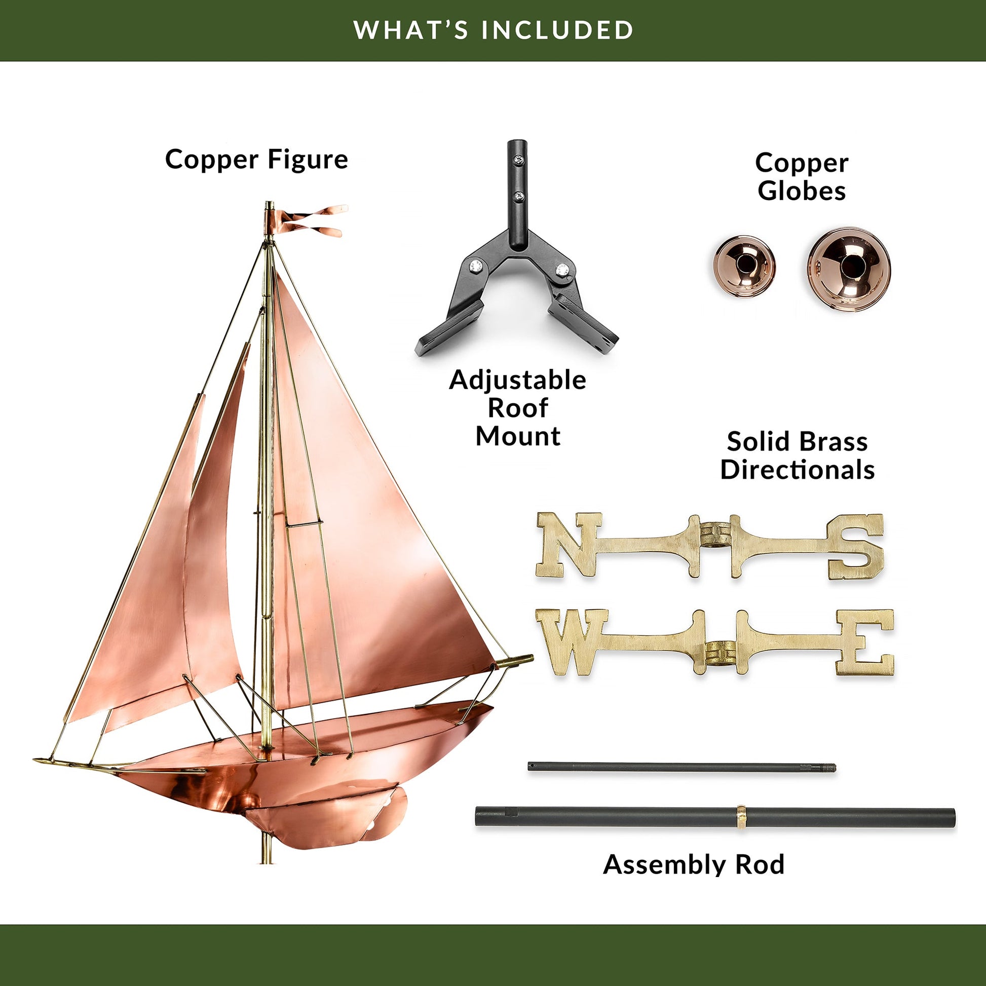 Racing Sloop Weathervane - Good Directions