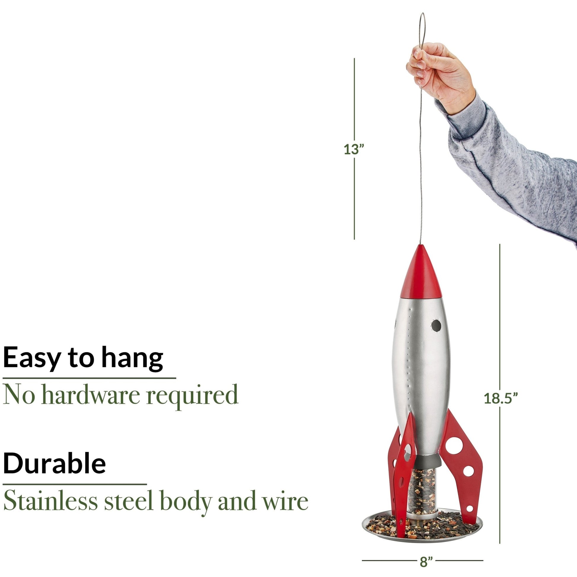 Rocketship Bird Feeder - Good Directions