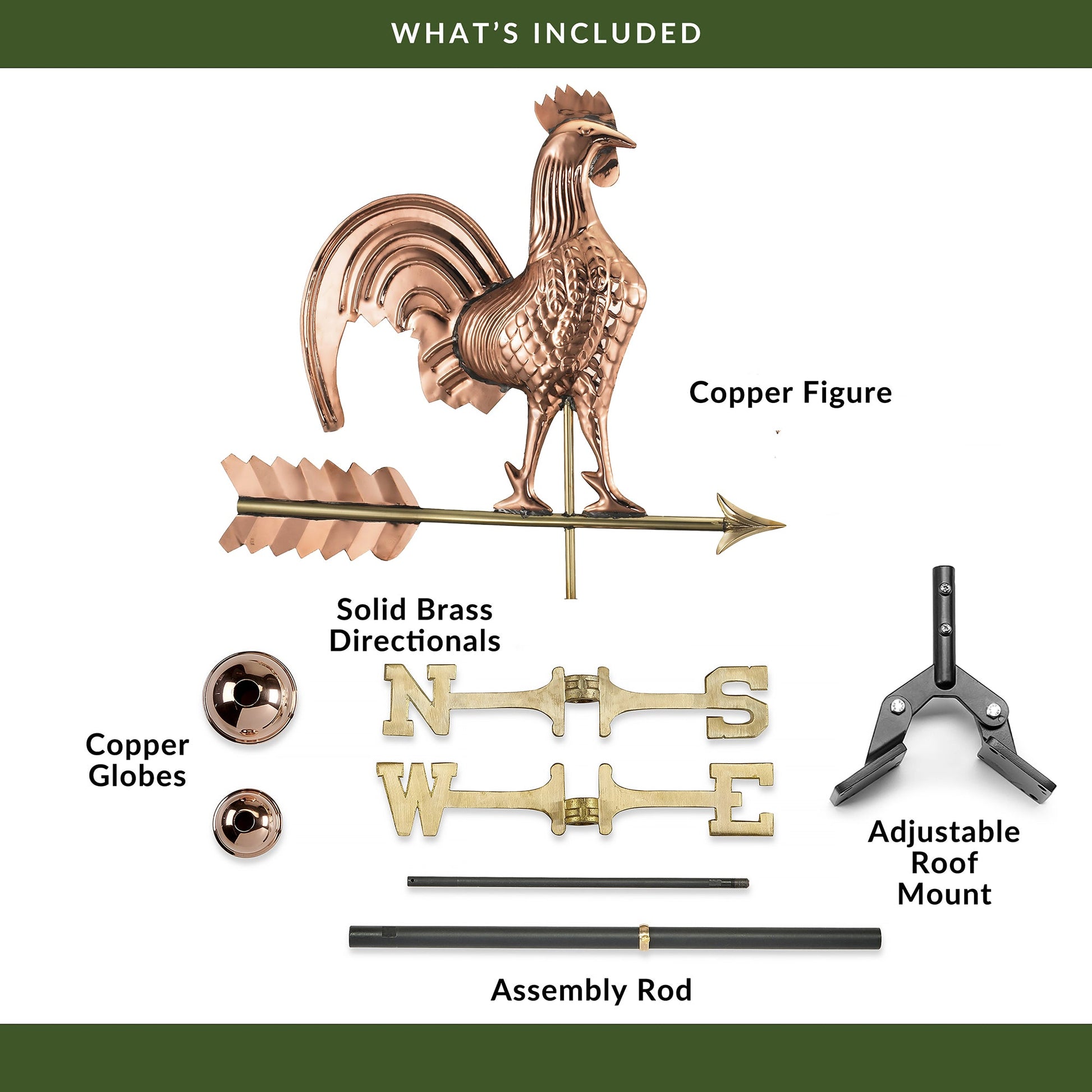 Rooster Weathervane - Good Directions