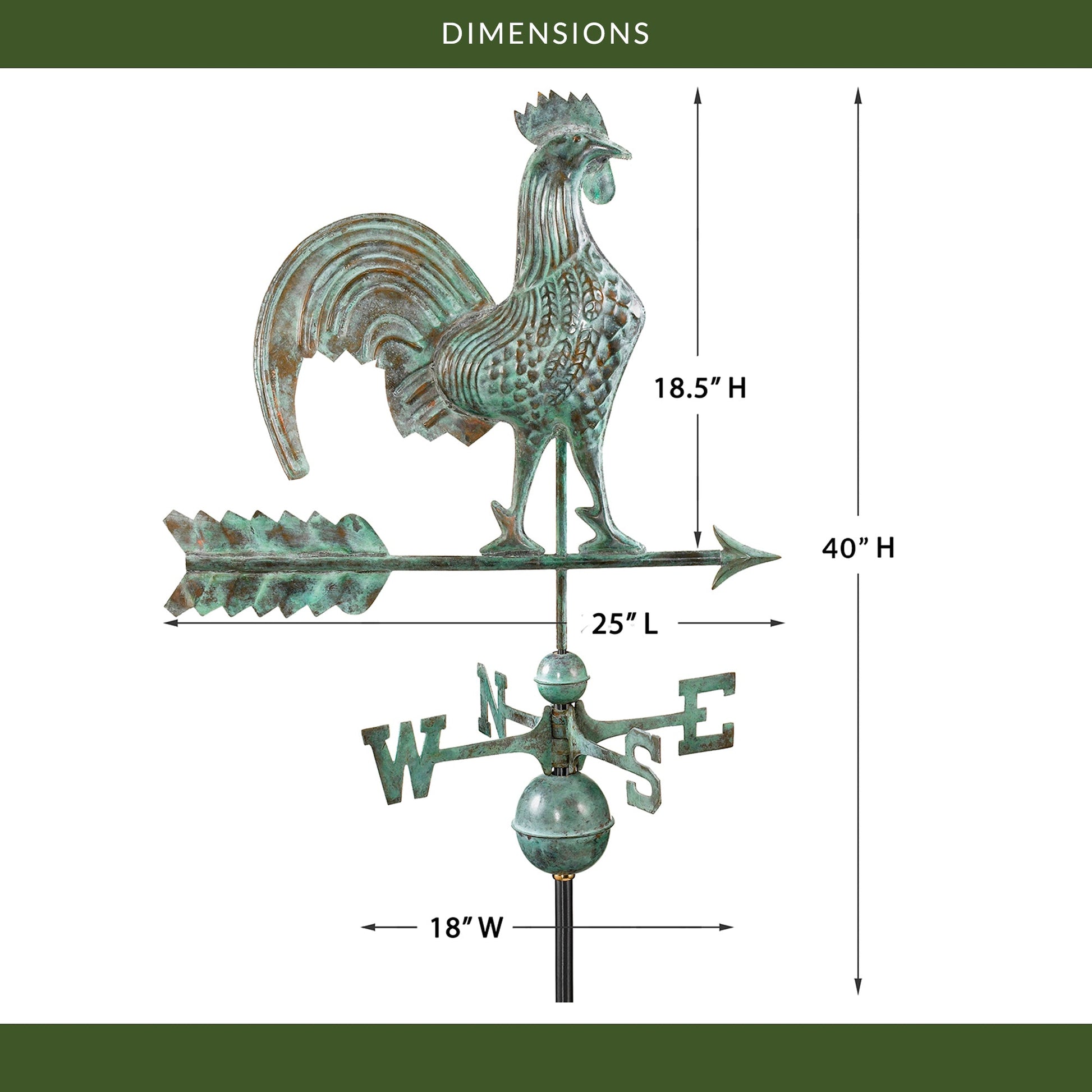 Rooster Weathervane - Good Directions