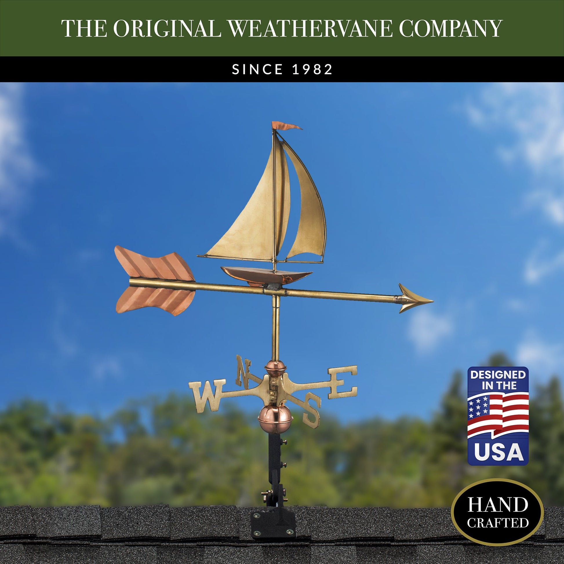 Sailboat Cottage Weathervane - Good Directions