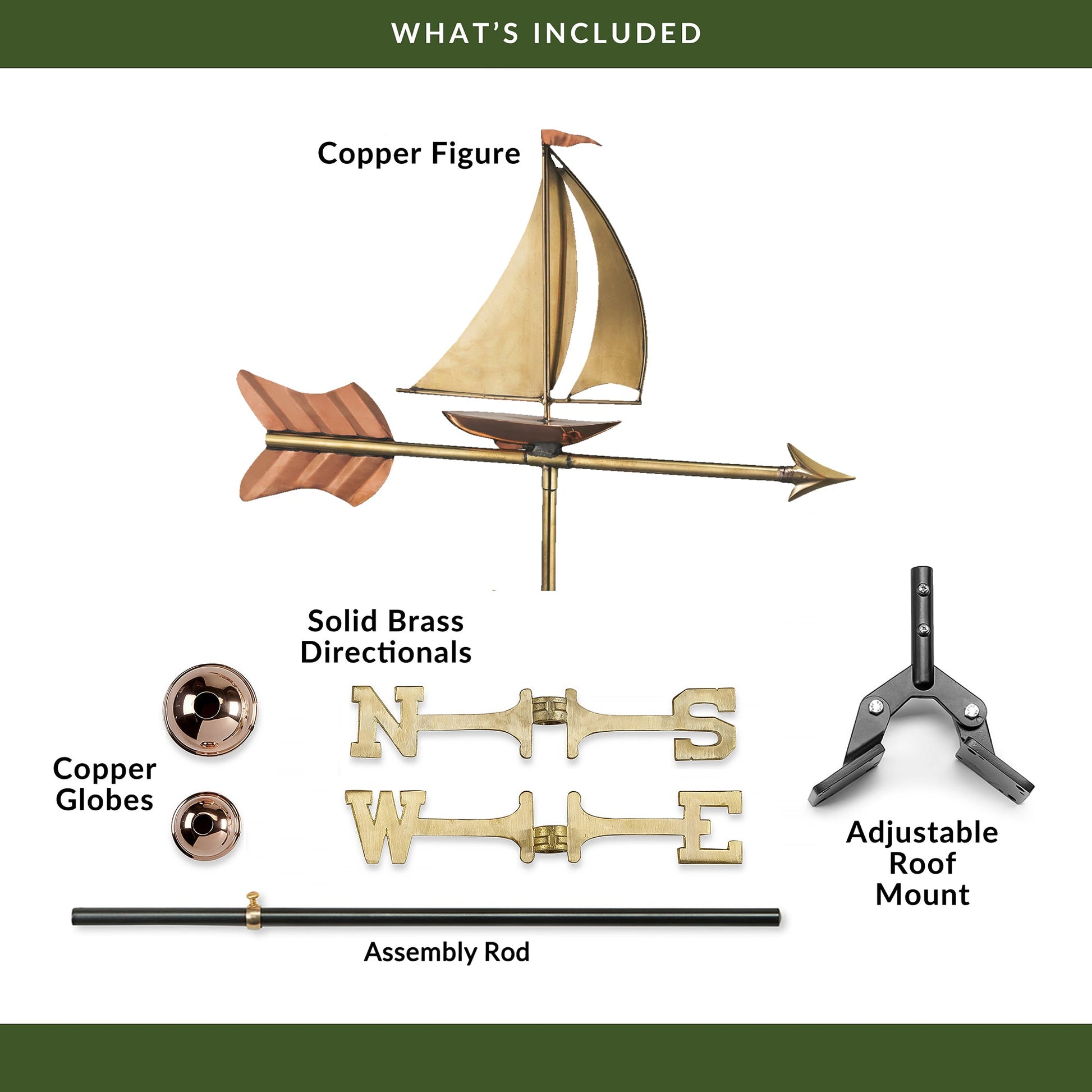 Sailboat Cottage Weathervane - Good Directions