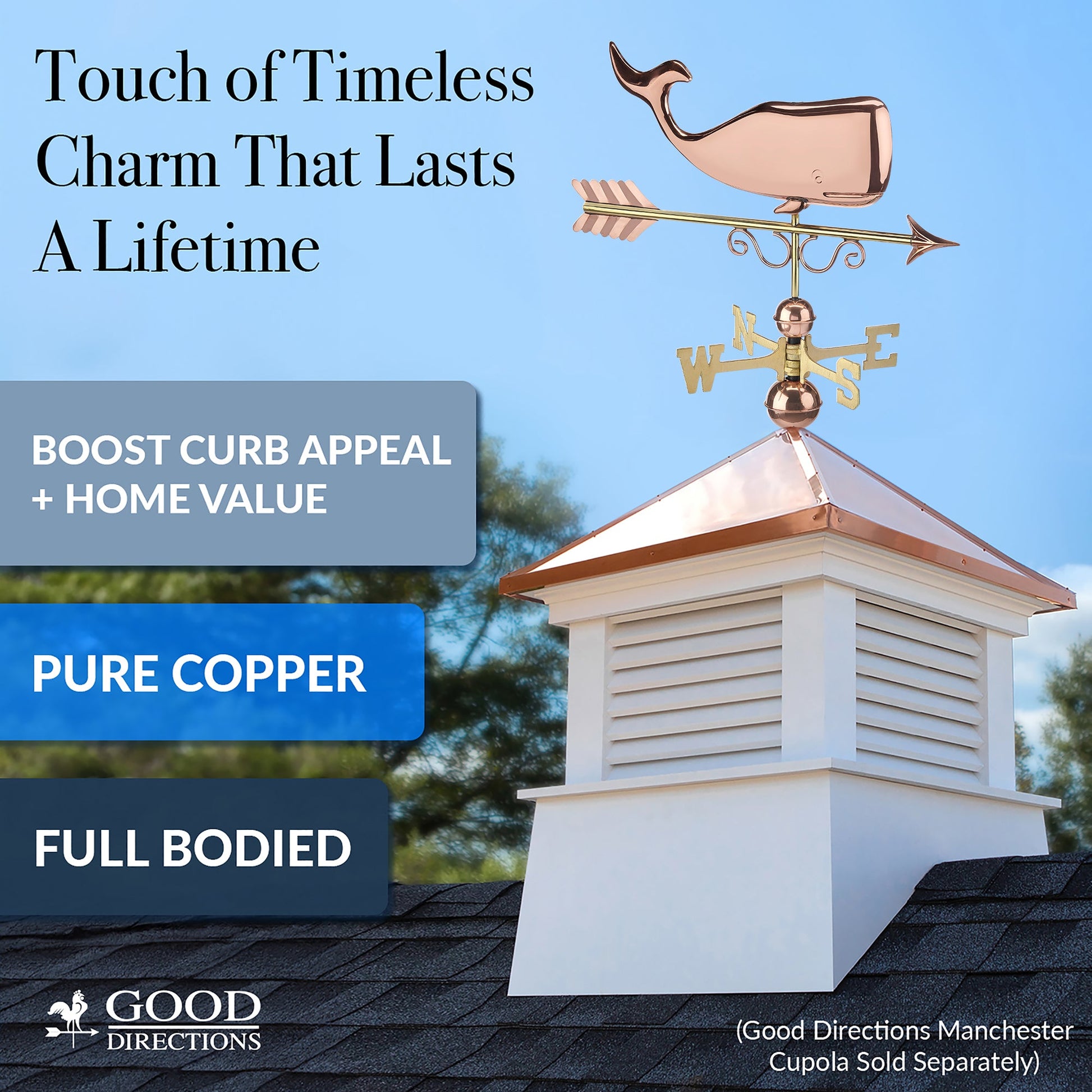 Save the Whales™ Weathervane - Good Directions