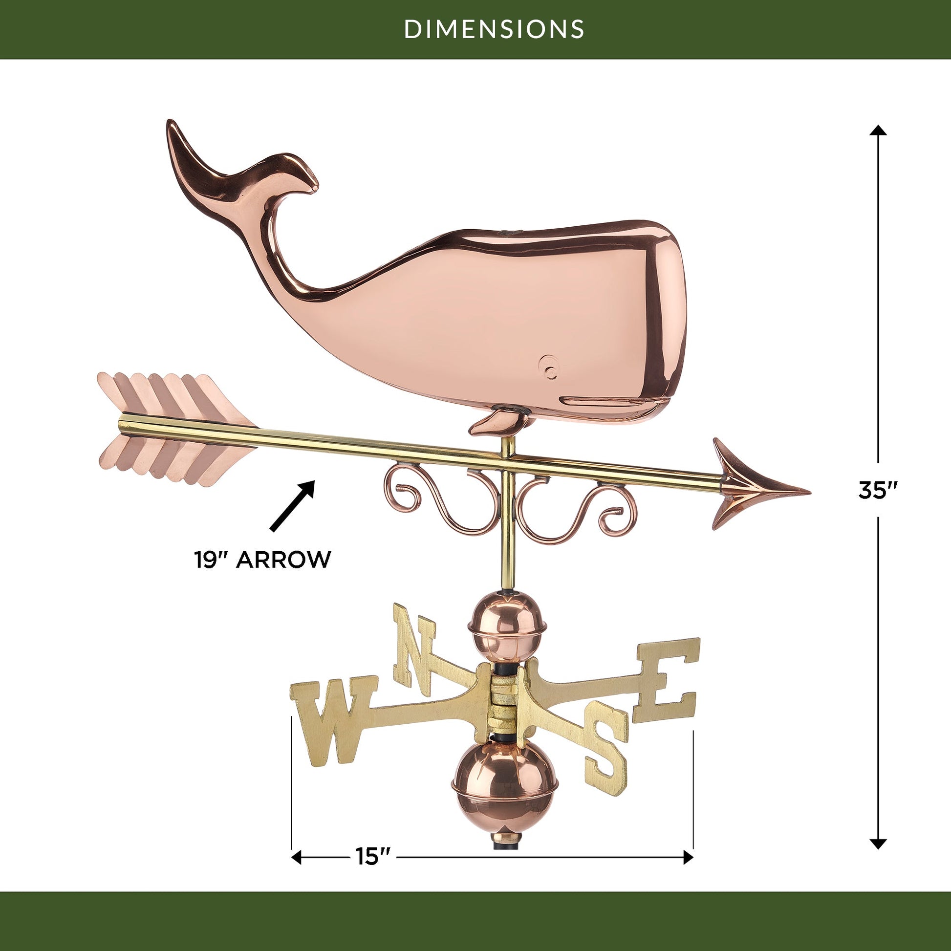 Save the Whales™ Weathervane - Good Directions