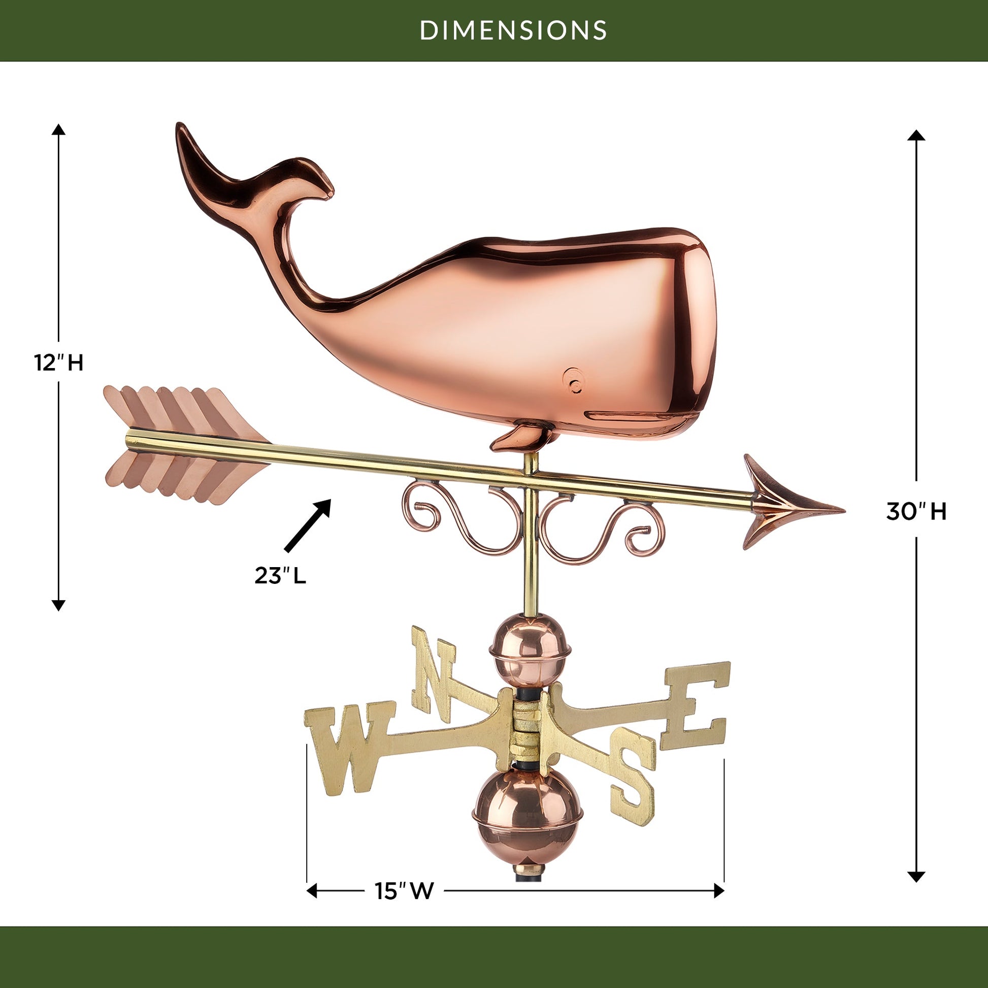 Save the Whales™ Weathervane - Good Directions