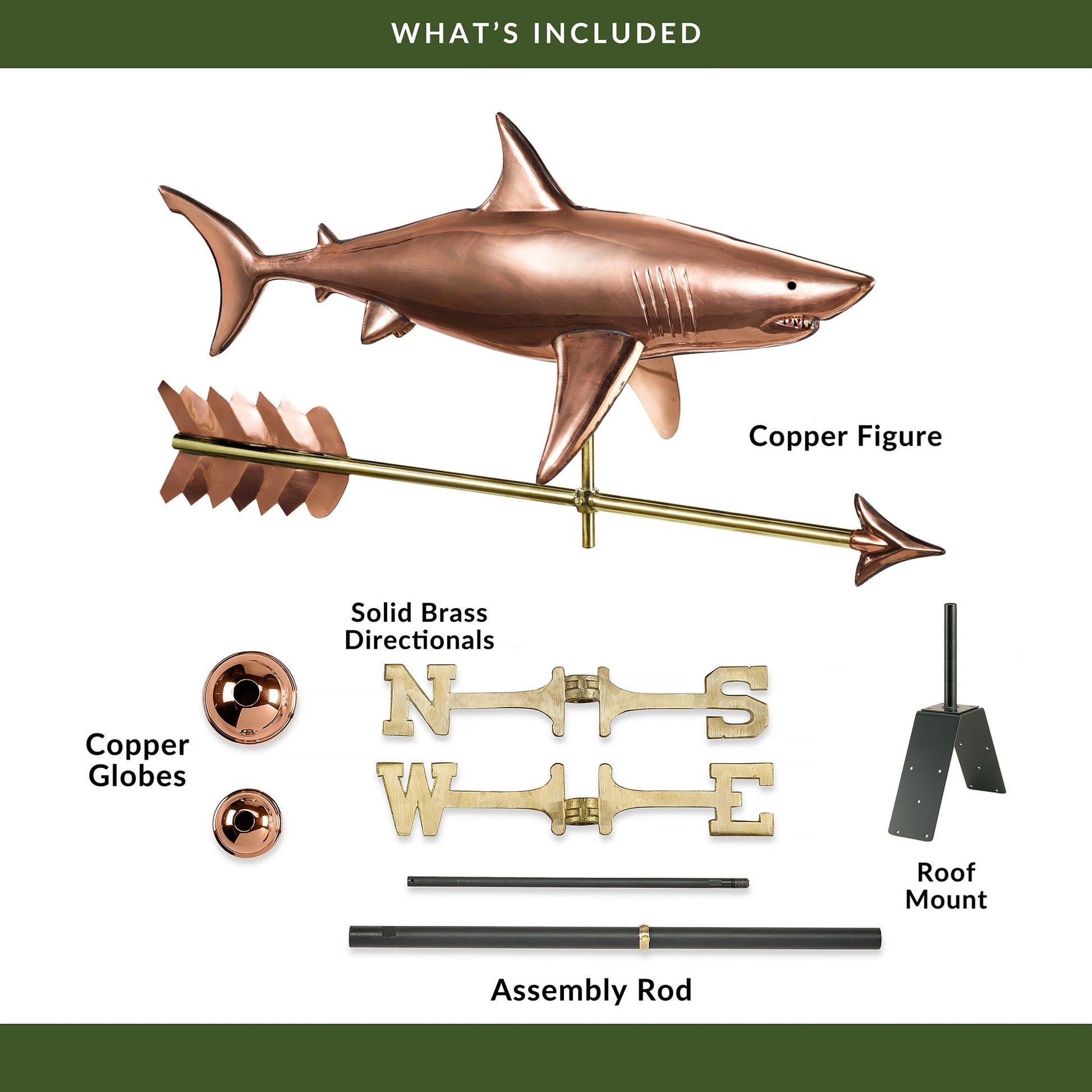 Shark with Arrow Weathervane - Good Directions