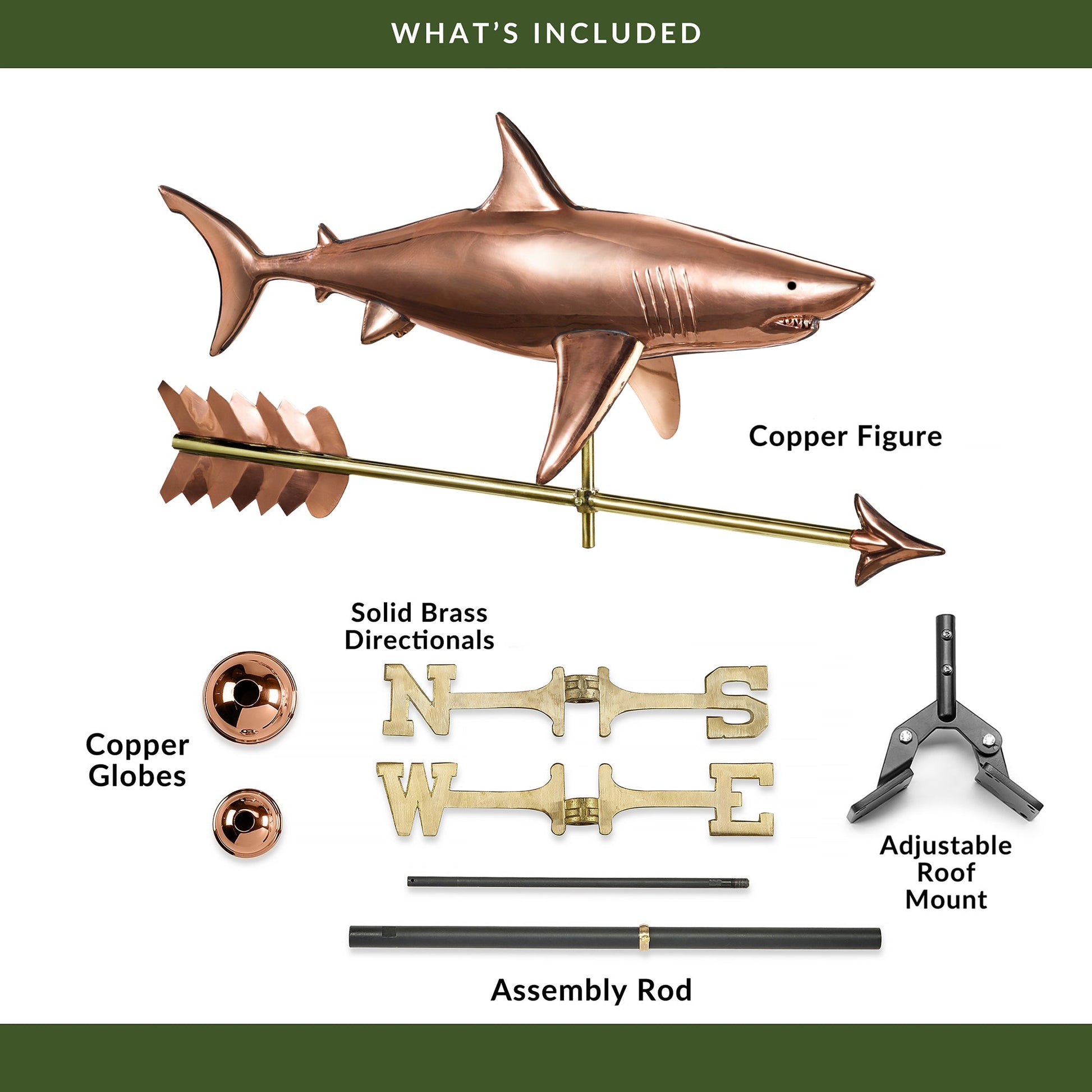 Shark with Arrow Weathervane - Good Directions