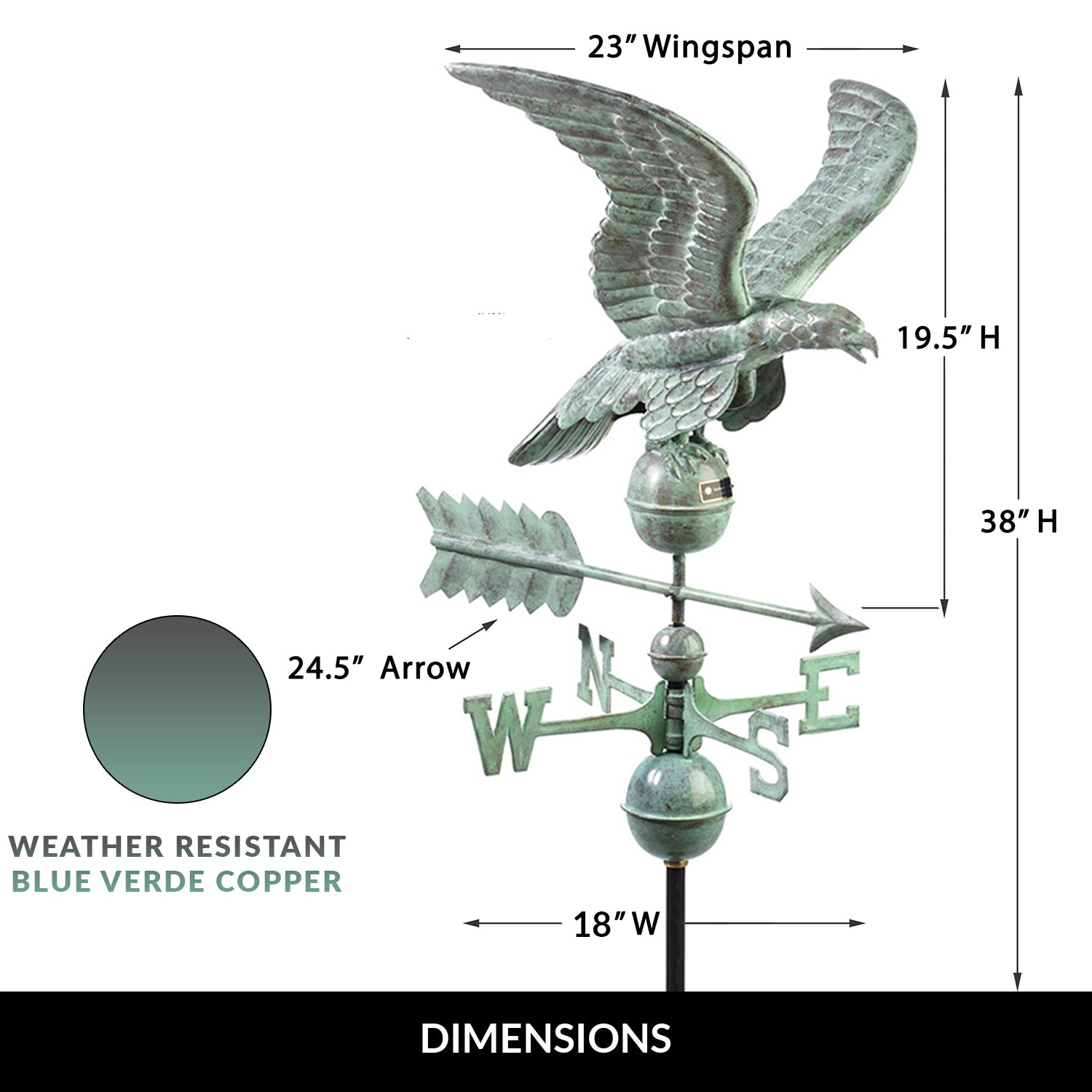 Smithsonian Eagle Weathervane - Good Directions