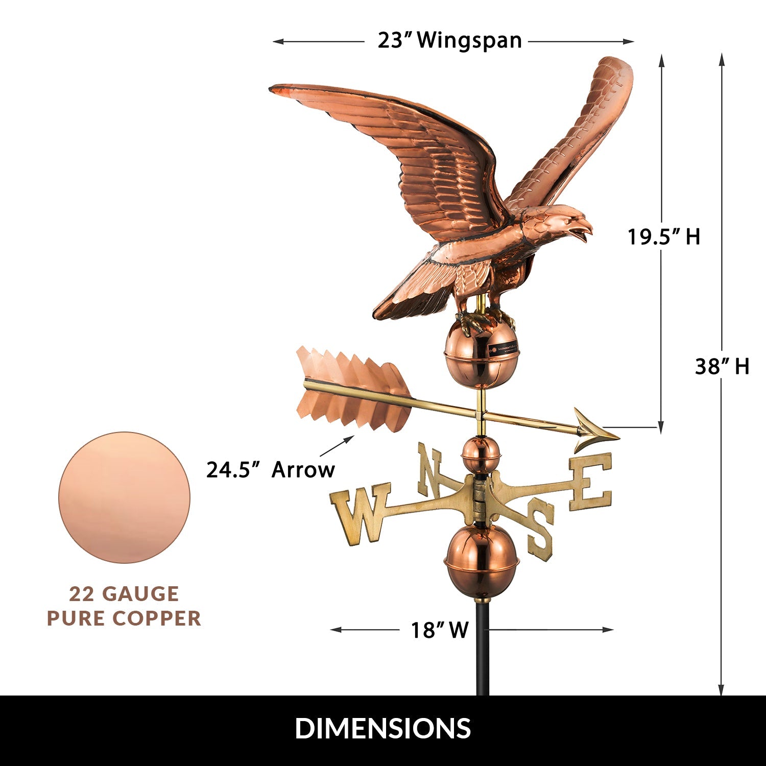 Smithsonian Eagle Weathervane - Good Directions