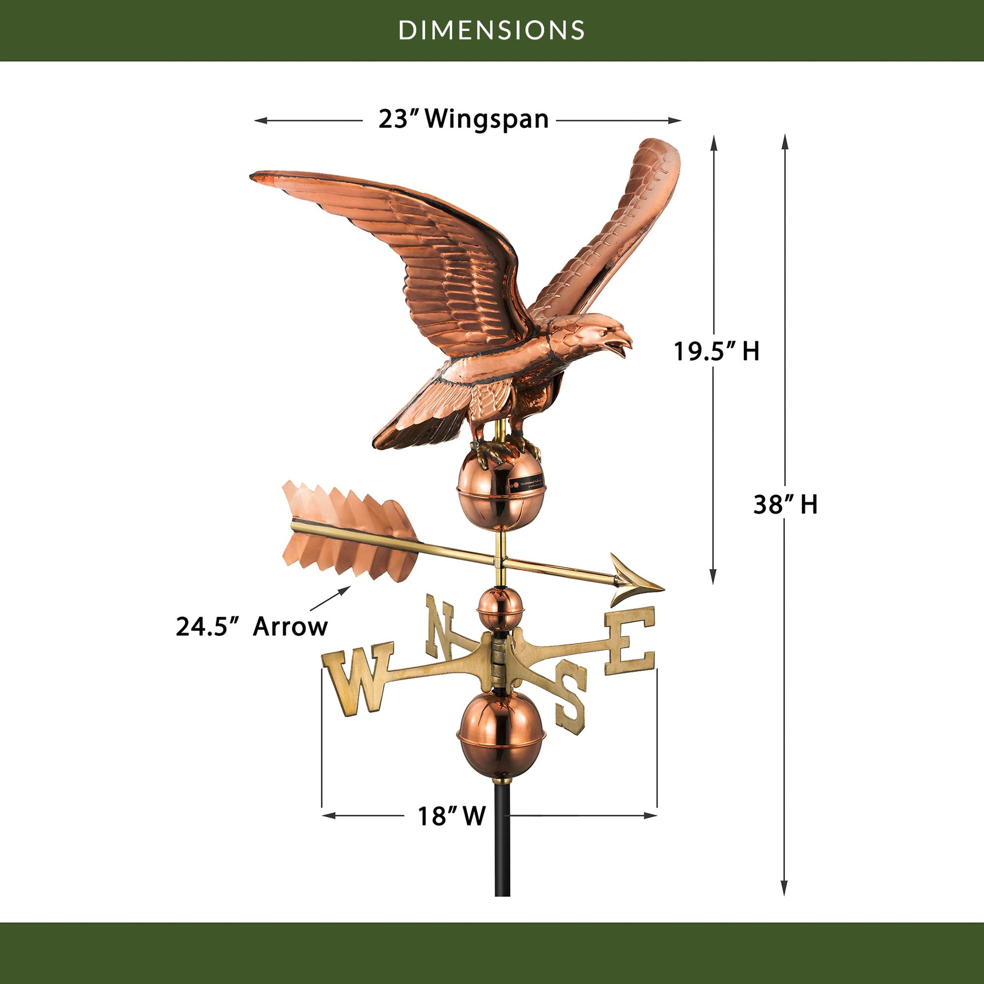 Smithsonian Eagle Weathervane - Good Directions