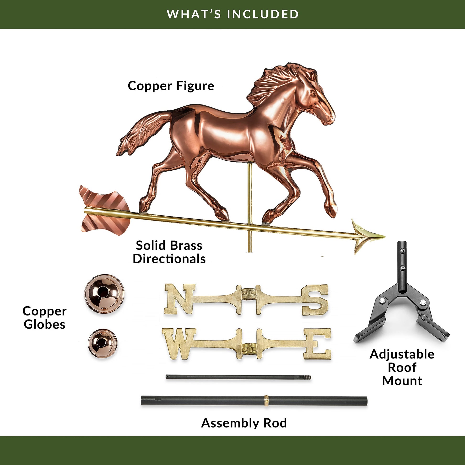 Smithsonian Running Horse Weathervane - Good Directions