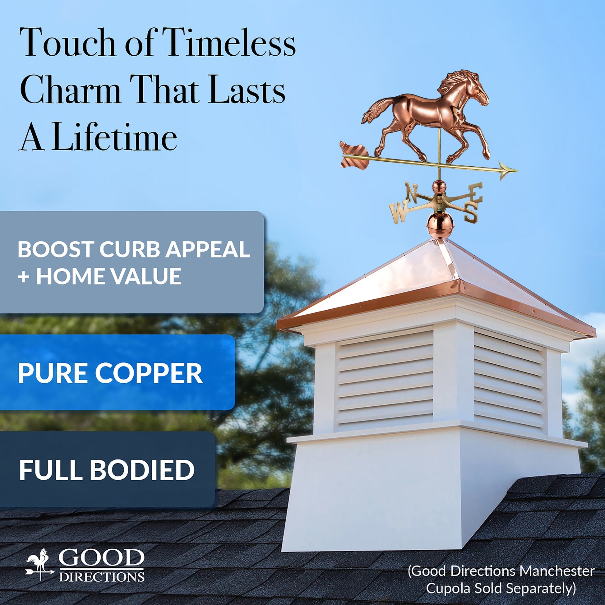 Smithsonian Running Horse Weathervane - Good Directions