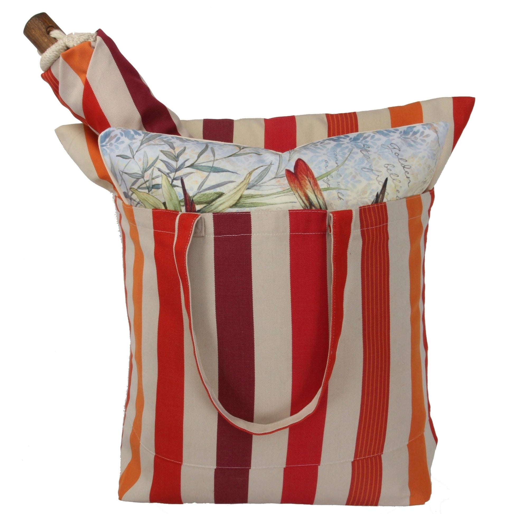 Sorbet Stripe Outdoor Hammock Swing Set (4 - Piece with Pillow) - Good Directions
