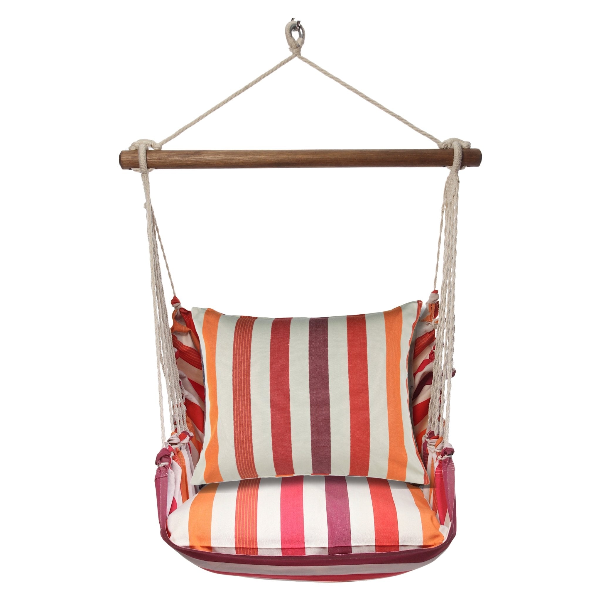 Sorbet Stripe Outdoor Hammock Swing Set (4 - Piece with Pillow) - Good Directions
