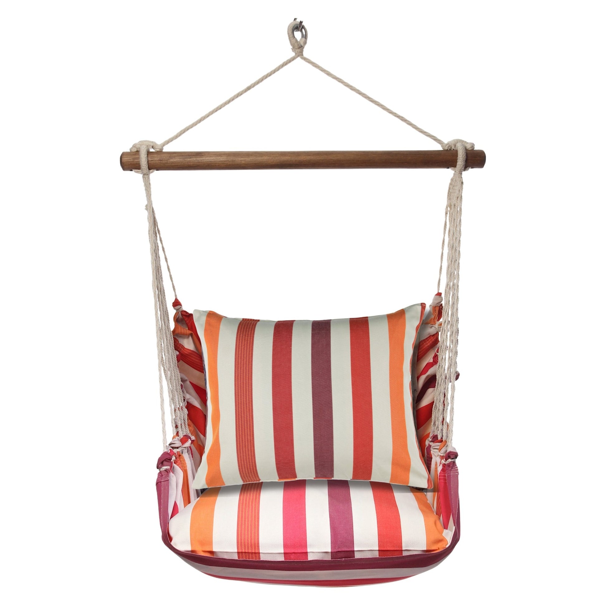 Sorbet Stripe Outdoor Hammock Swing Set (4 - Piece with Pillow) - Good Directions