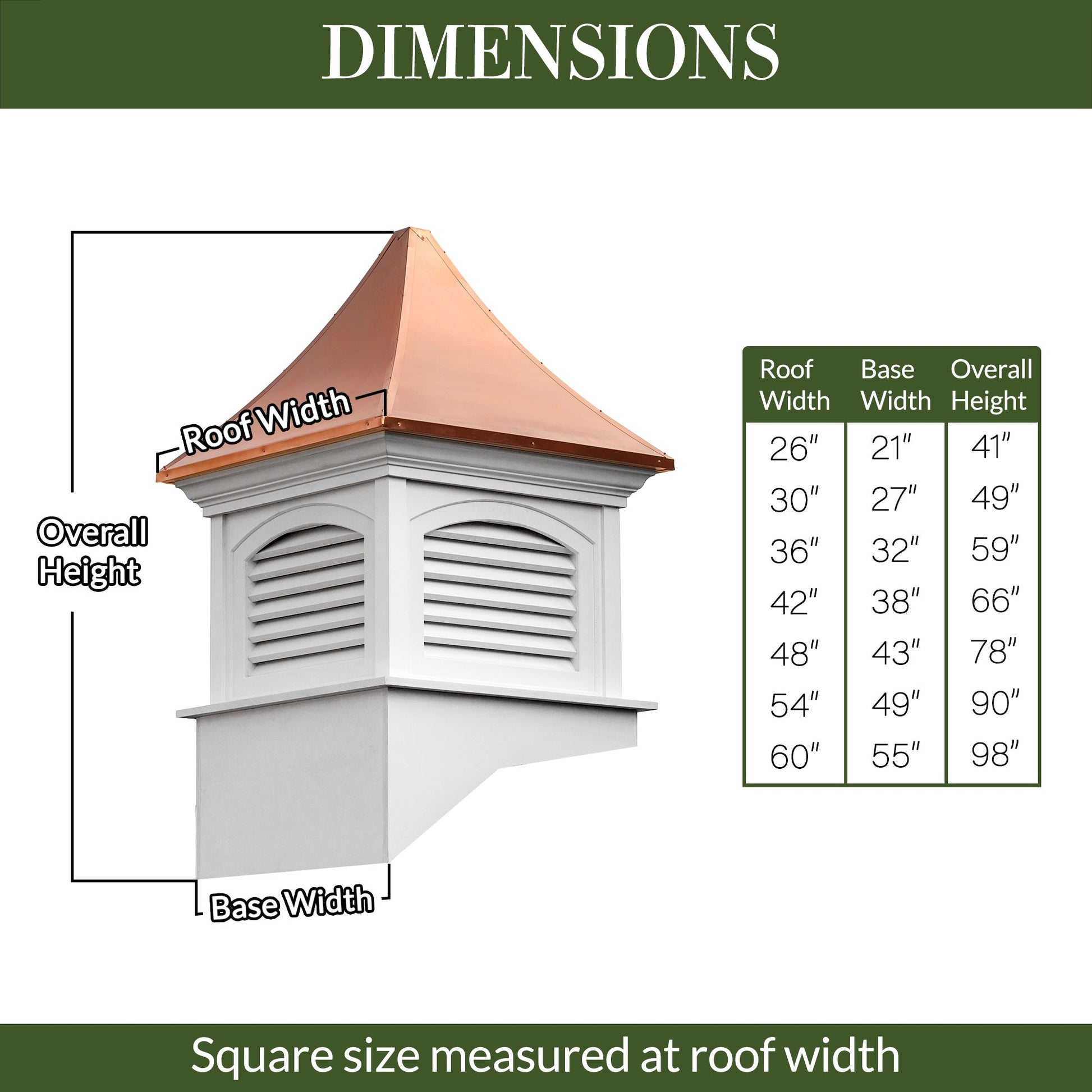 Southington Vinyl Cupola - Good Directions