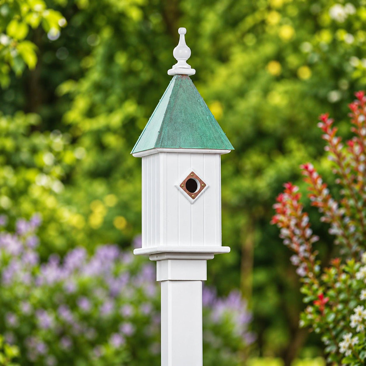 Spire Bird House — Aged Copper Roof - Good Directions