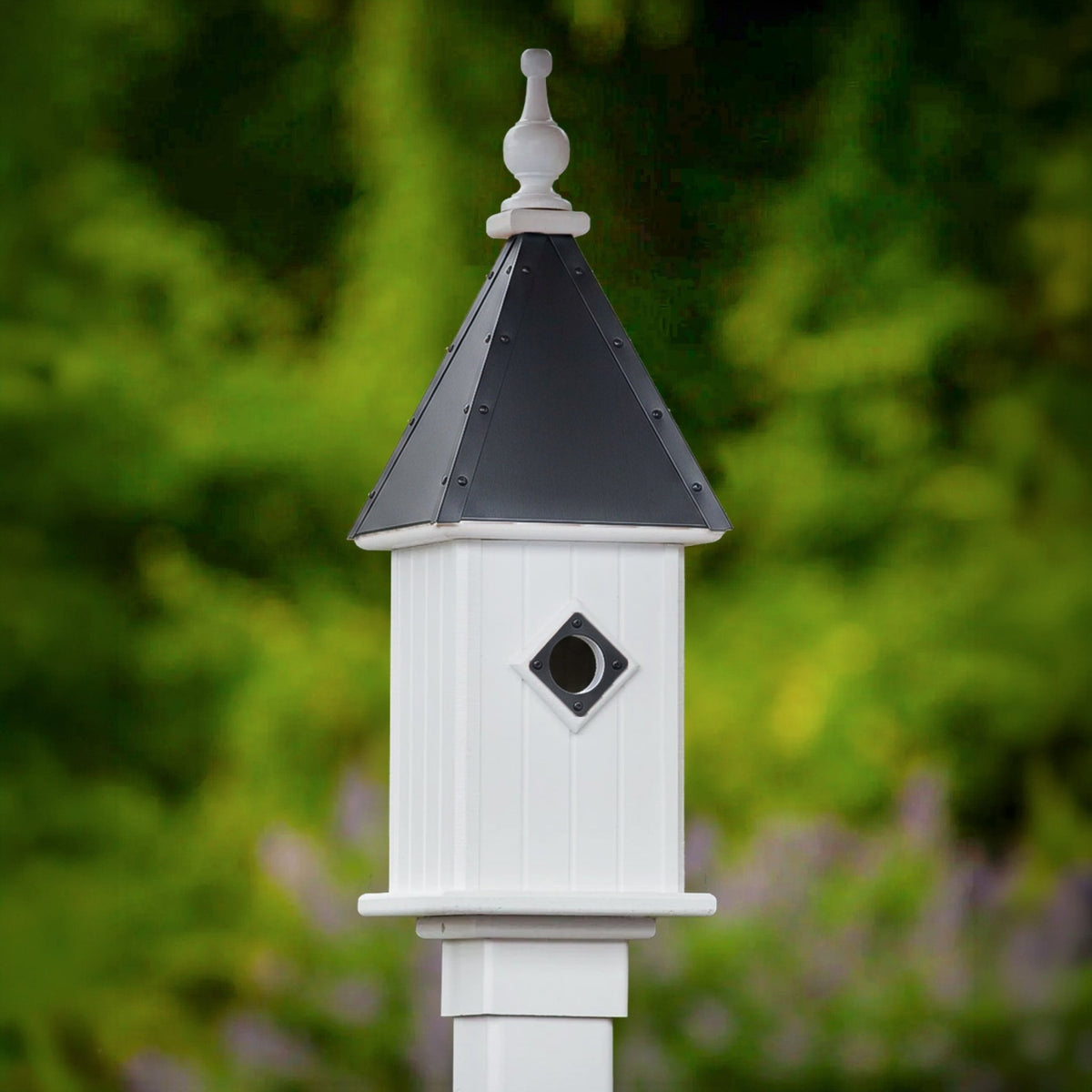 Spire Bird House — Black Aluminum Roof - Good Directions