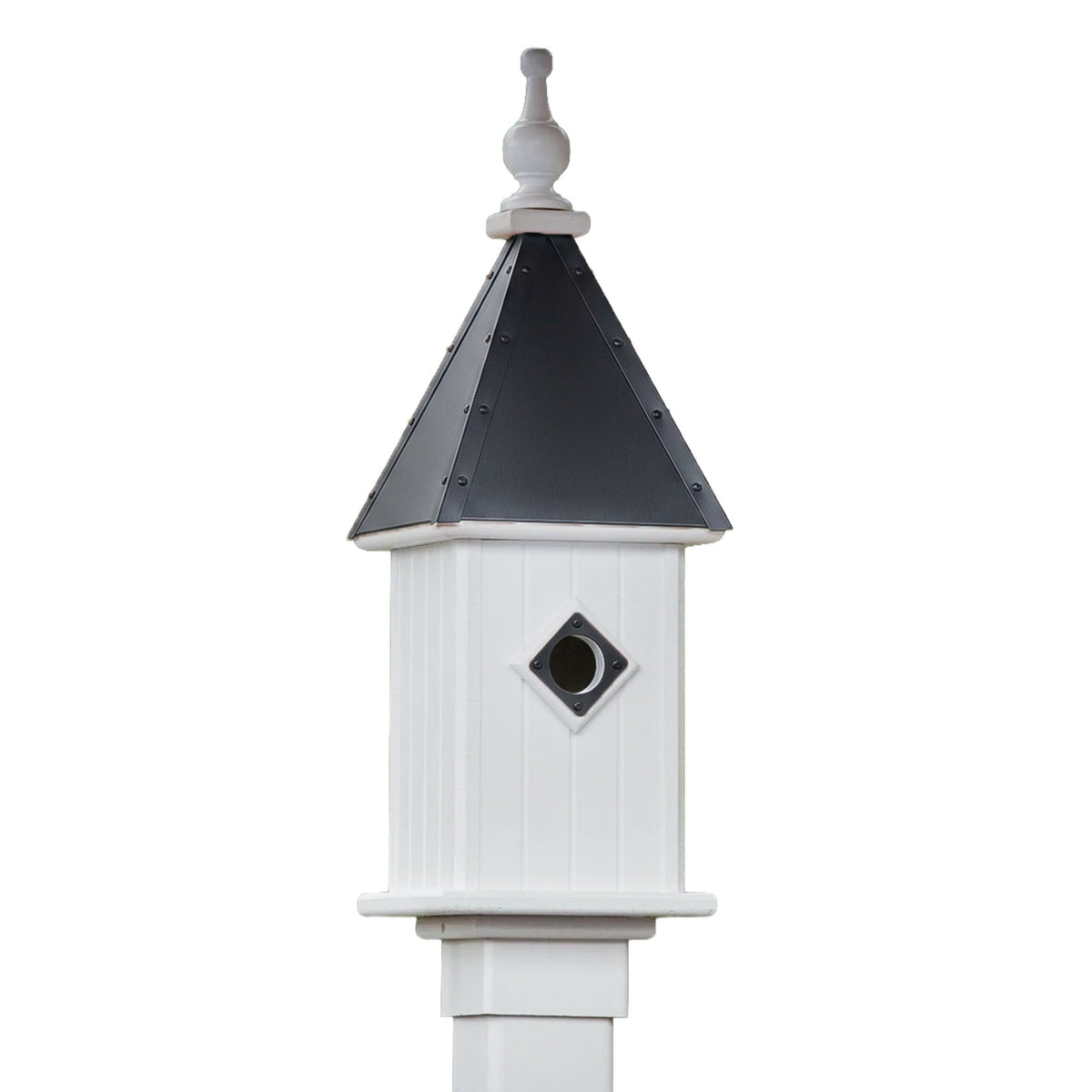 Spire Bird House — Black Aluminum Roof - Good Directions