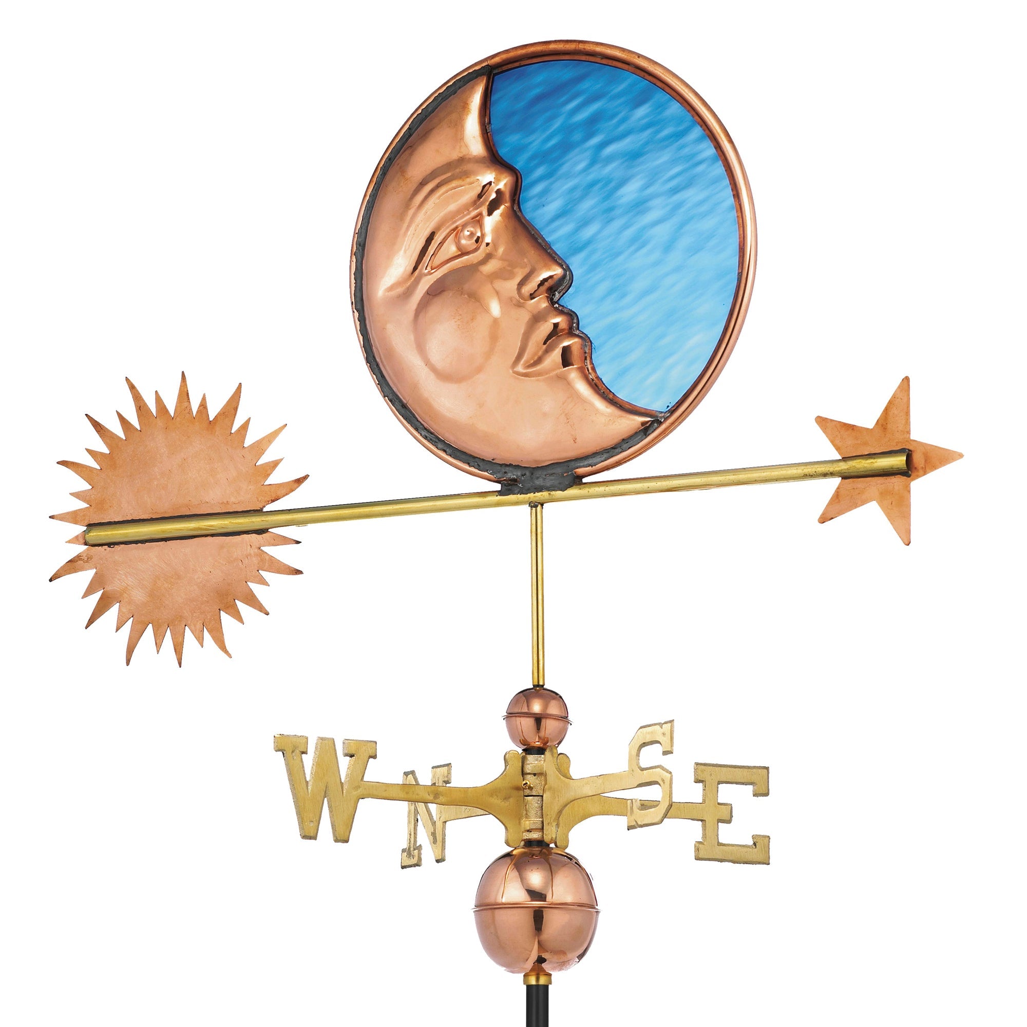 Stained Glass Moon Weathervane - Good Directions